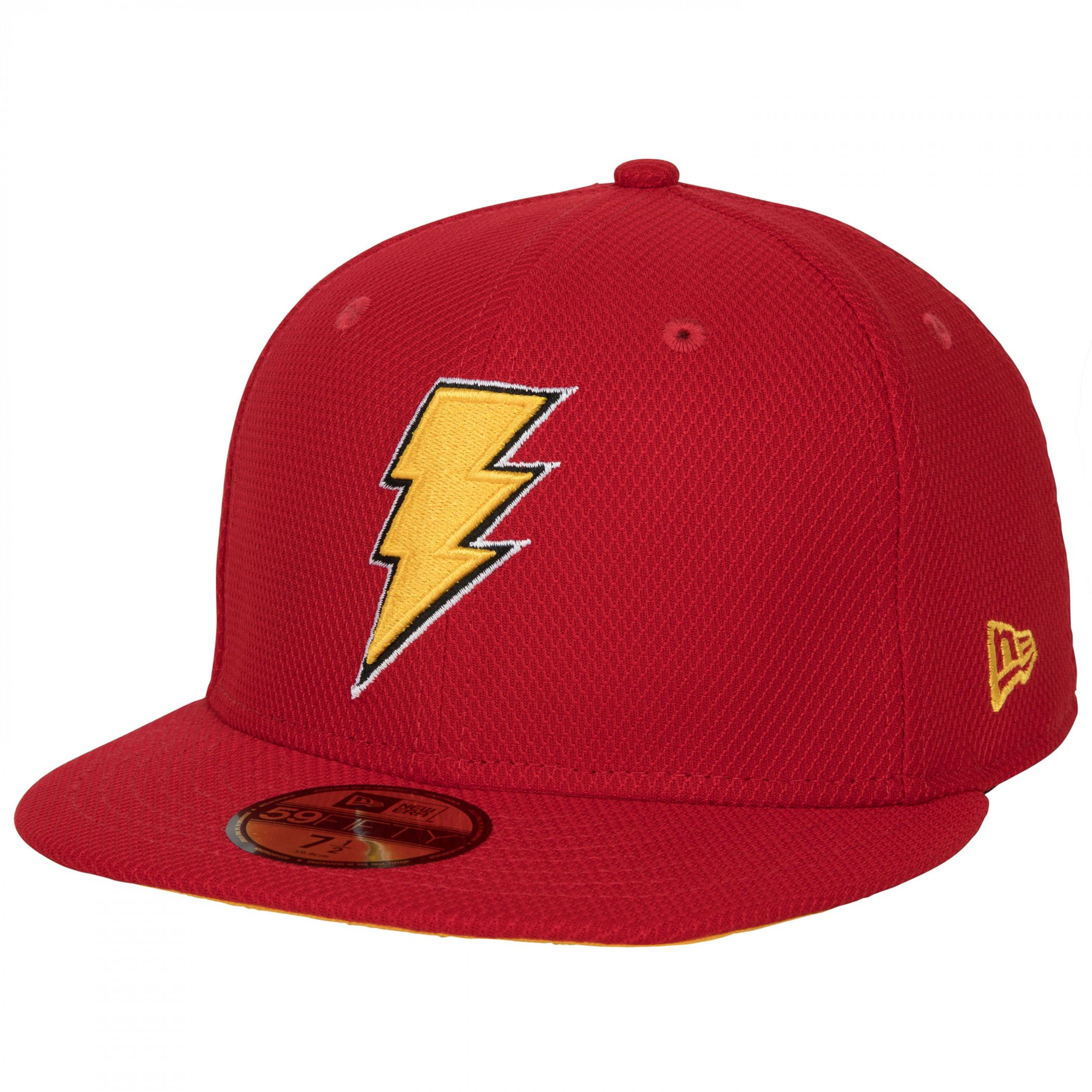 Shazam Symbol 59Fifty Fitted Hat, Red