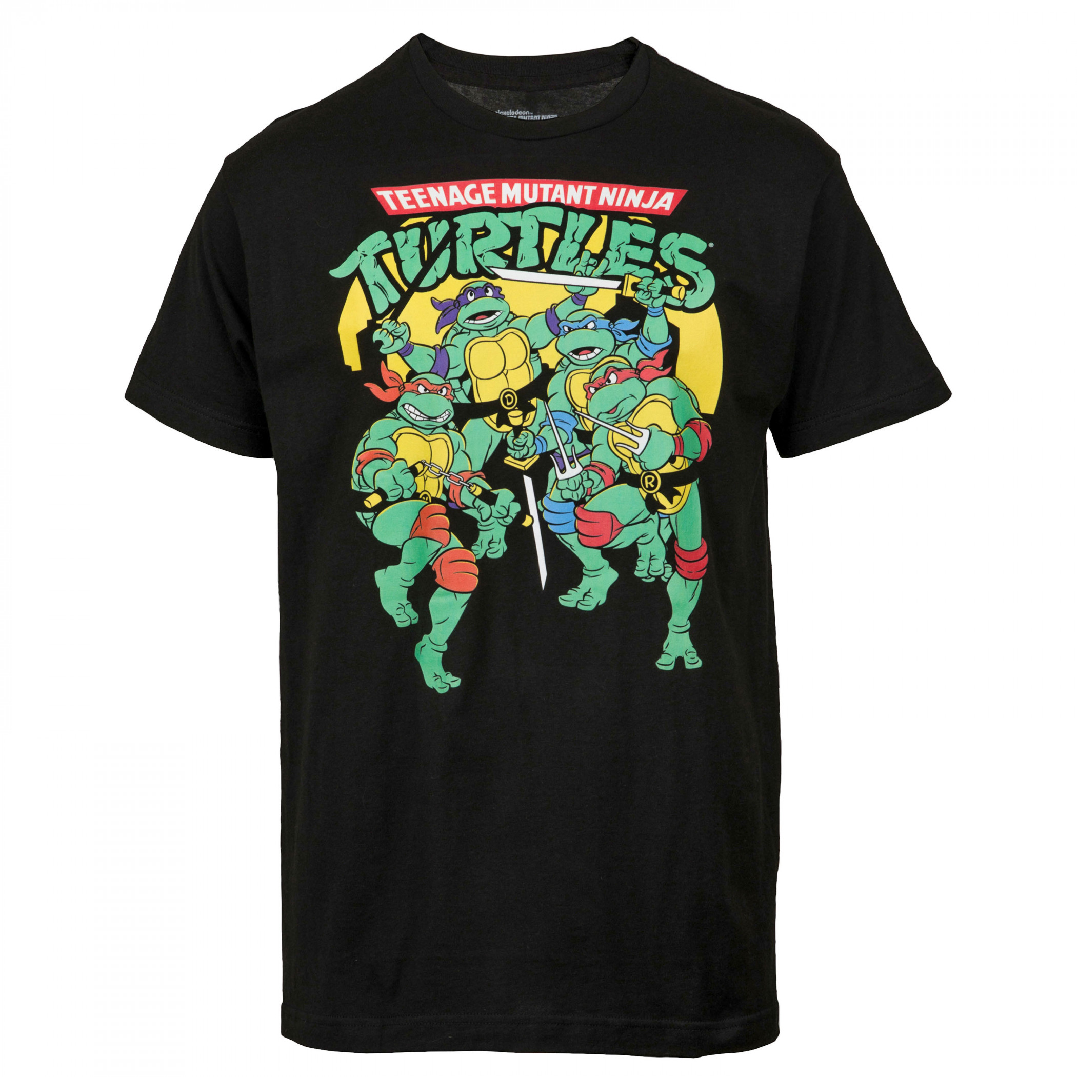 Teenage Mutant Ninja Turtles Retro Art T-Shirt, Black