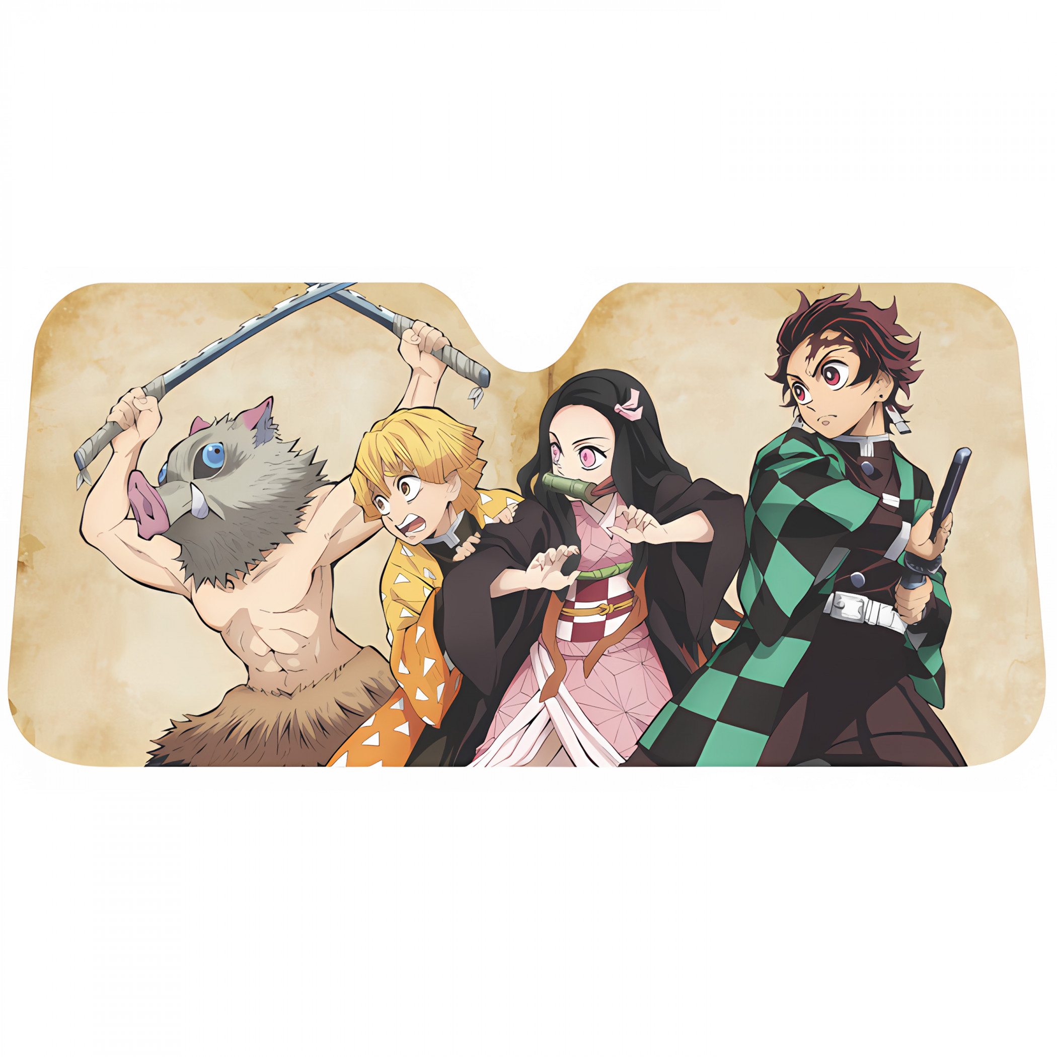 Demon Slayer Cast Car Sunshade, Multi-Color