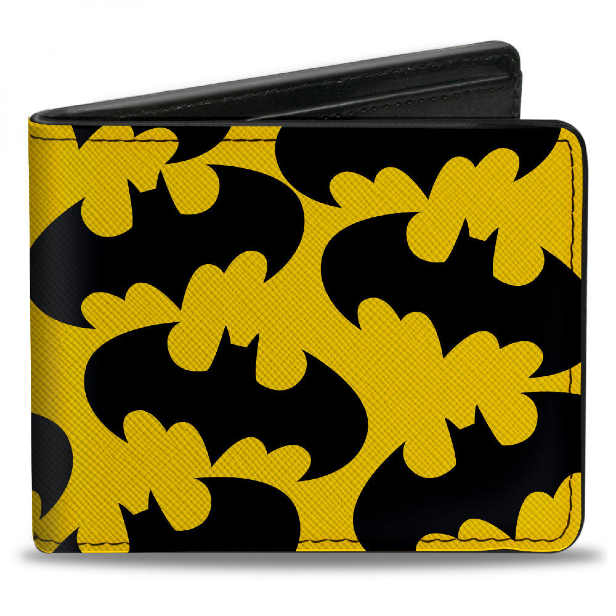 Batman Bat Signal Scattered All Over Print Bi-Fold Wallet, Yellow