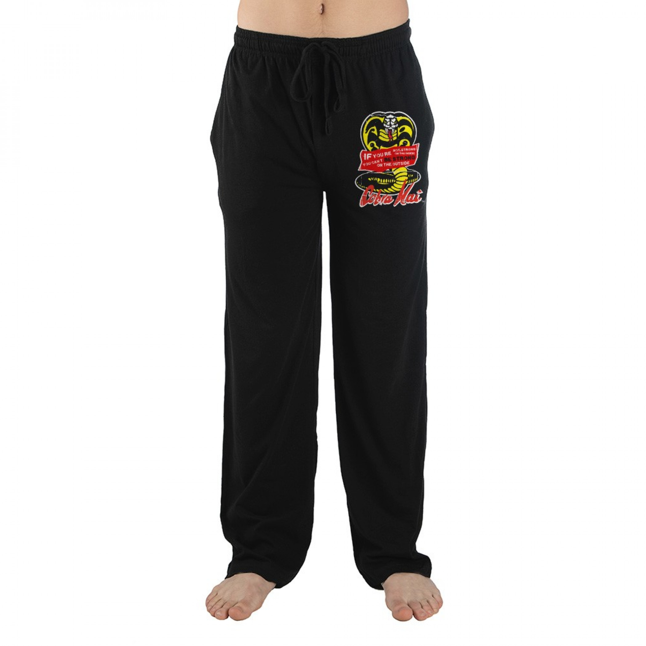 Cobra Kai Logo Pajama Sleep Pants, Black
