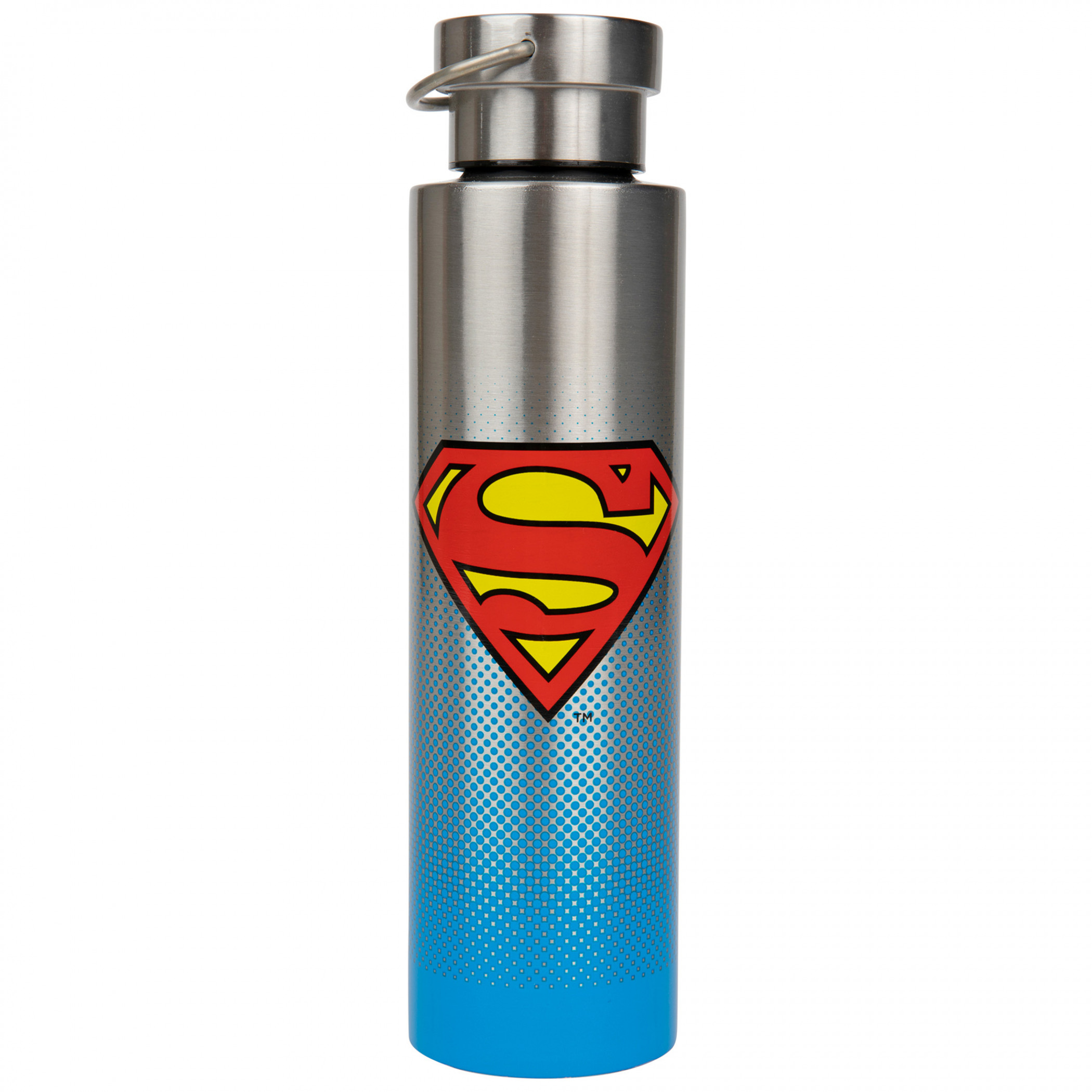 DC Comics Superman Symbol 24oz Stainless Steel Water Bottle, Multi-Color