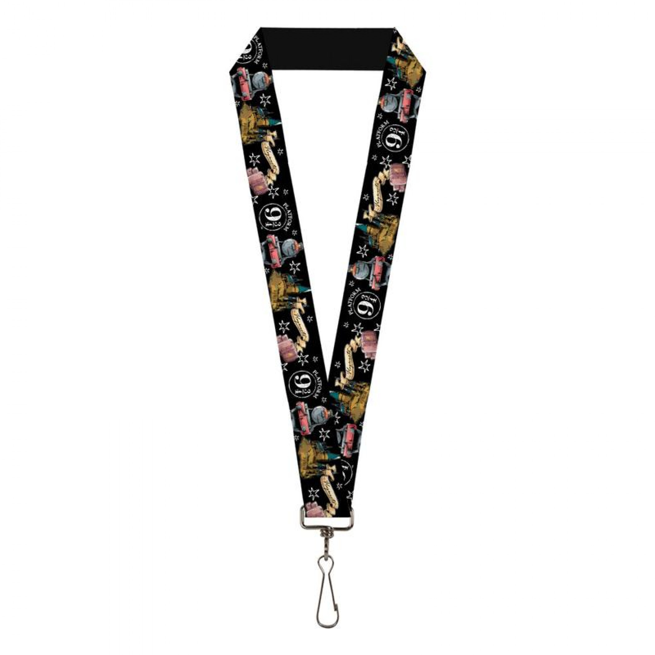 Harry Potter Platform 9 3/4 Collage Lanyard, Multi-Color