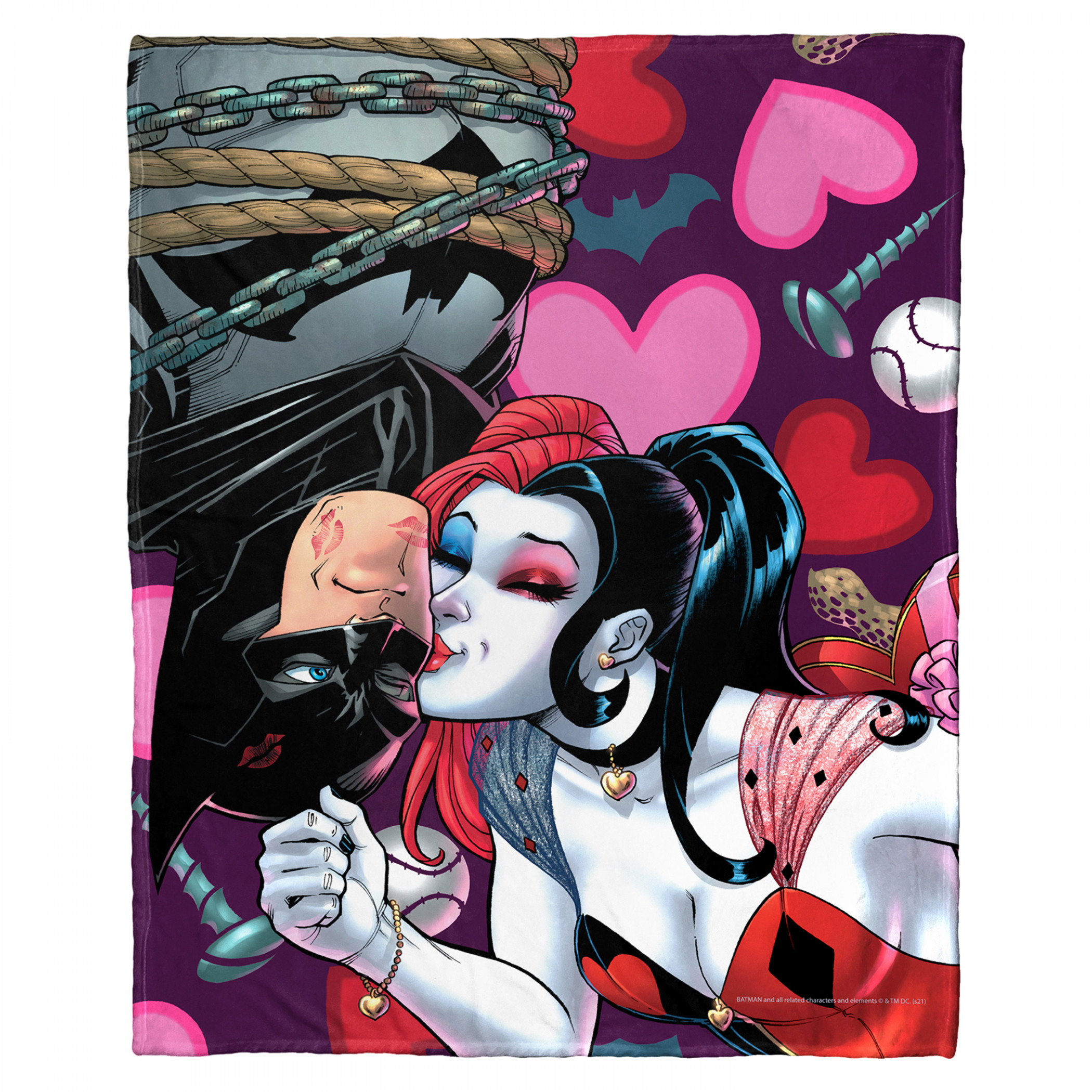 Harley And Batsy Throw Blanket 50' x 60', Multi-Color