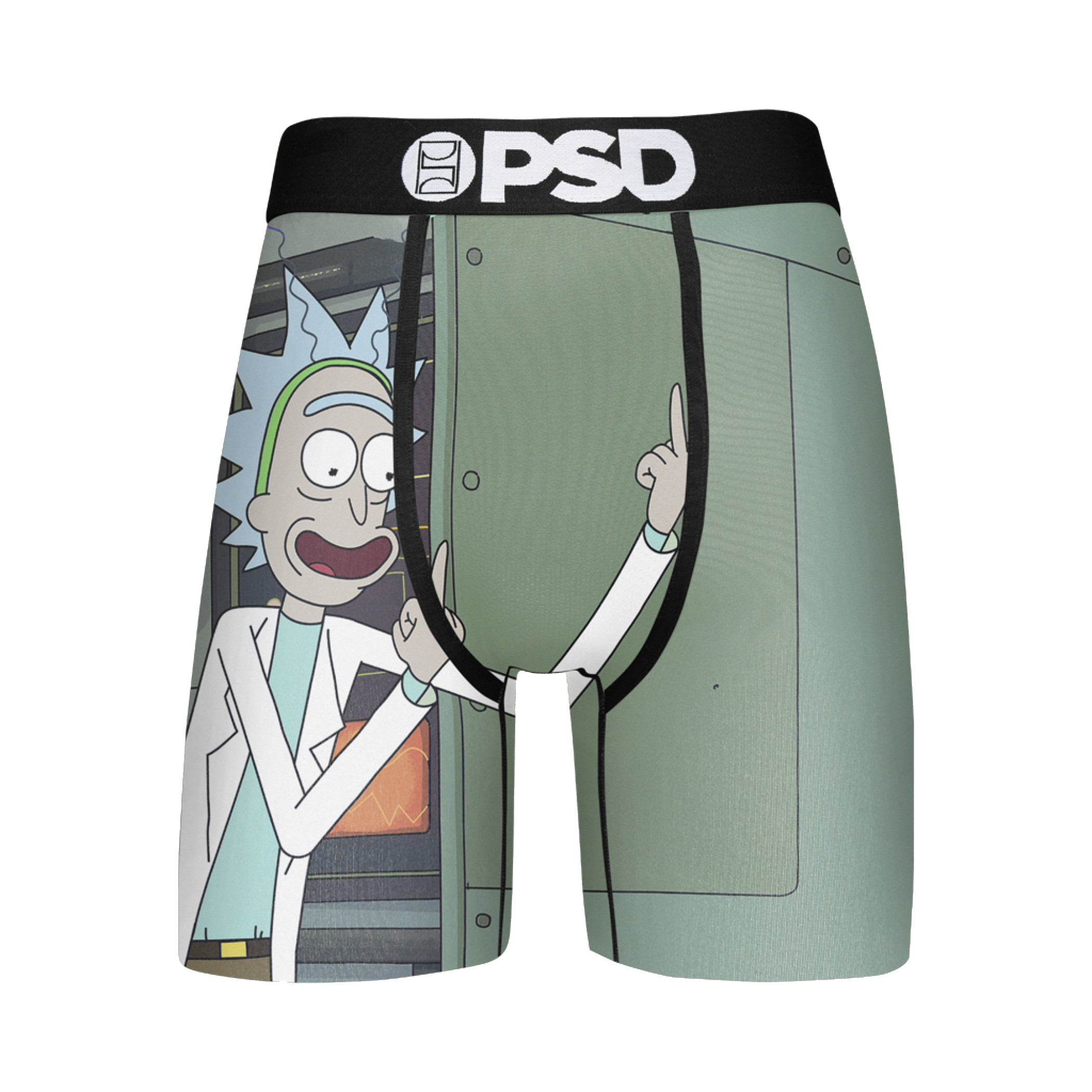 Rick and Morty Flip Off Men's Boxer Briefs, Multi-Color