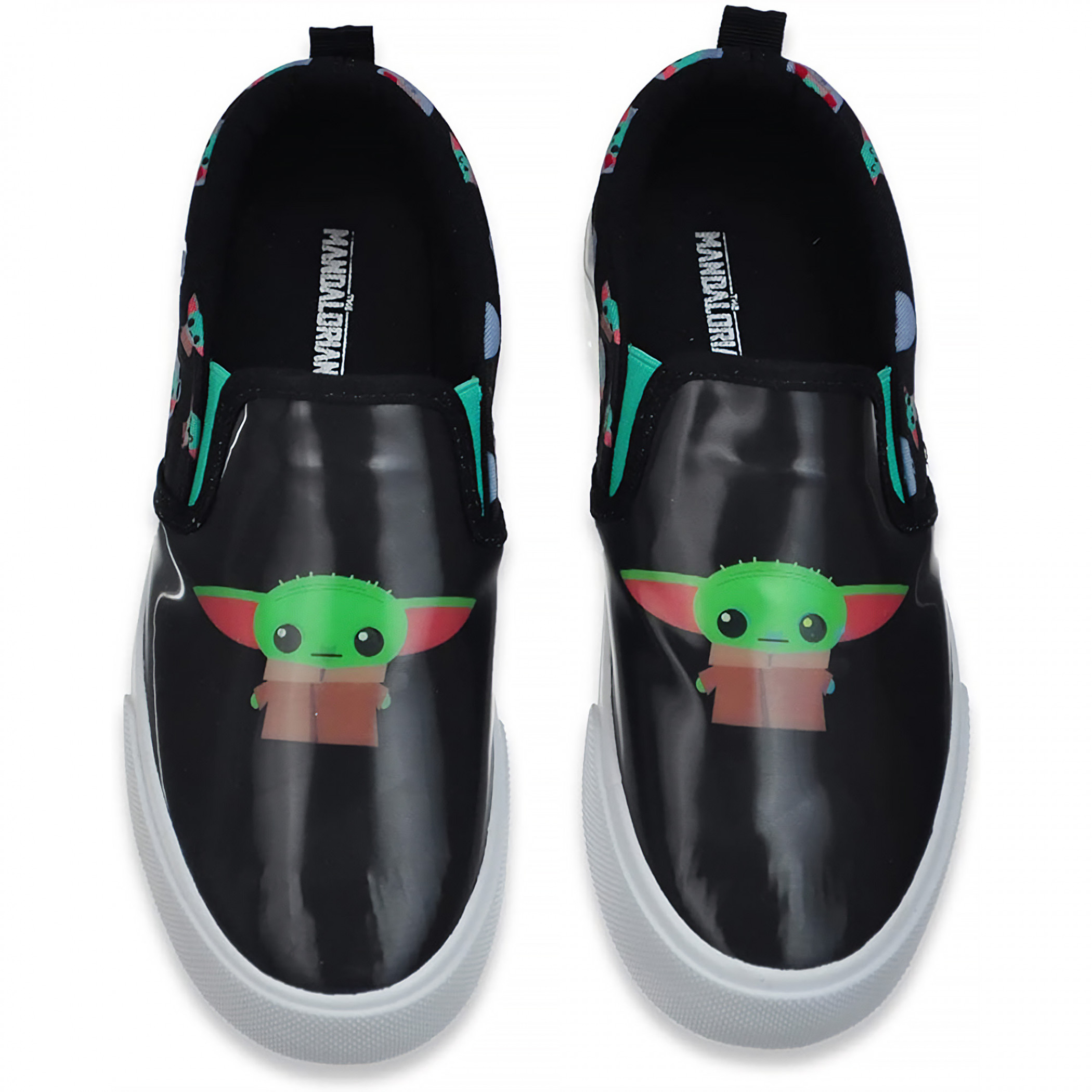 Star Wars The Mandalorian Grogu The Child Youth Casual Slip On Shoes, Black
