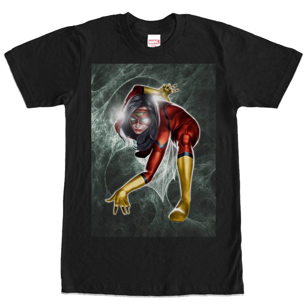 Spider-Man Spider Woman Men's Black T-Shirt, Black