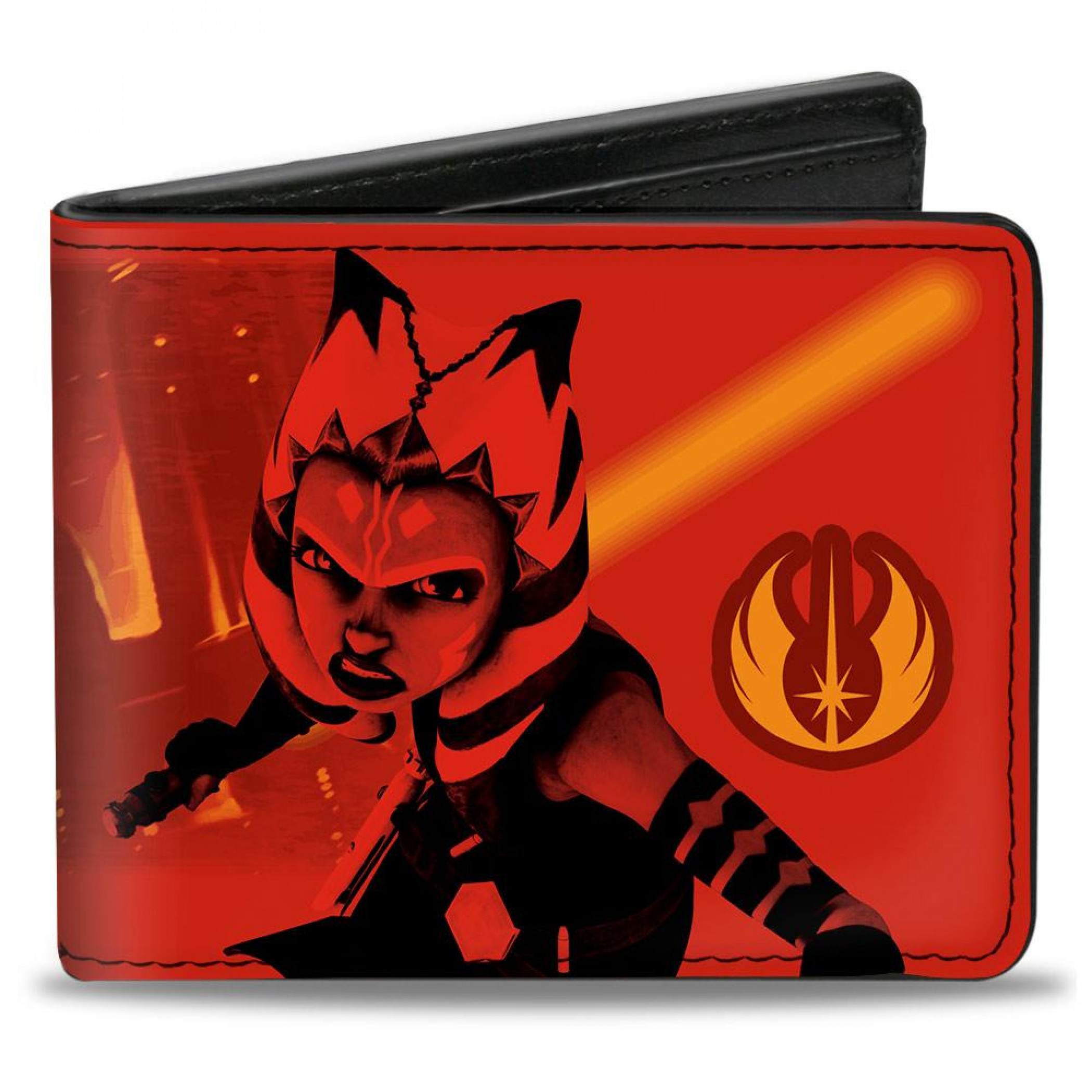 Star Wars The Clone Wars Ahsoka Tano Jedi Knight Action Pose Wallet, Orange