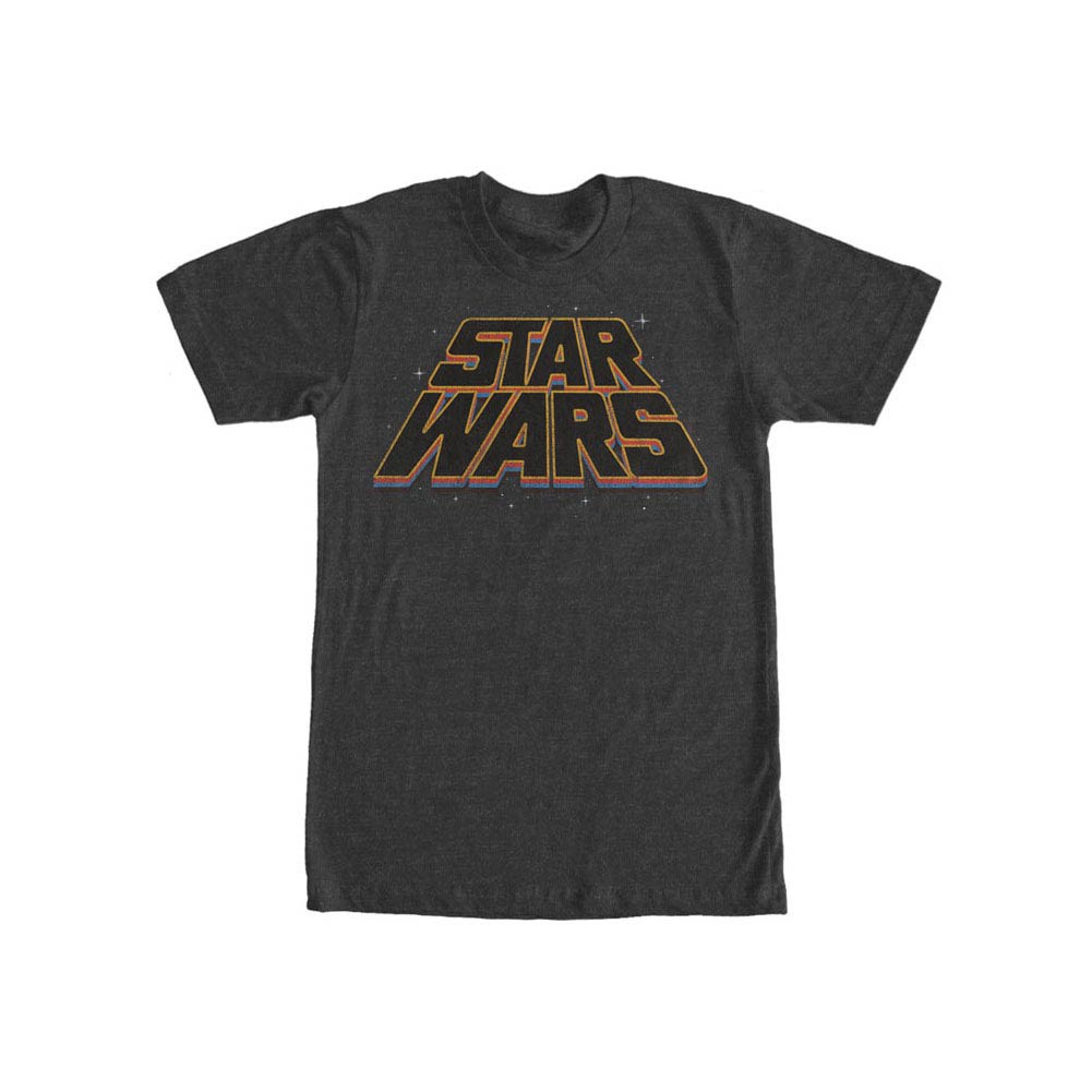 Star Wars Slanty Logos Black T-Shirt, Black