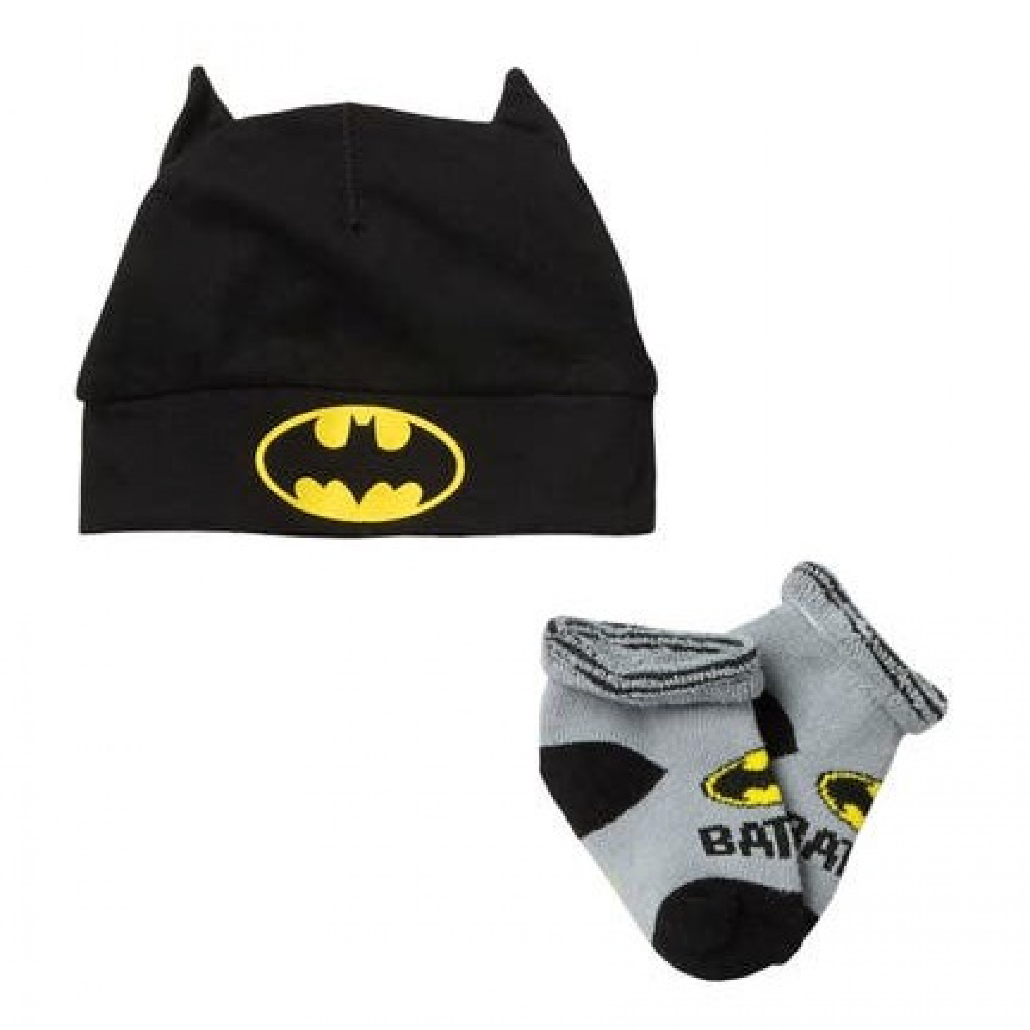 Batman 2-Piece Infant Hat and Sock Set, Multi-Color