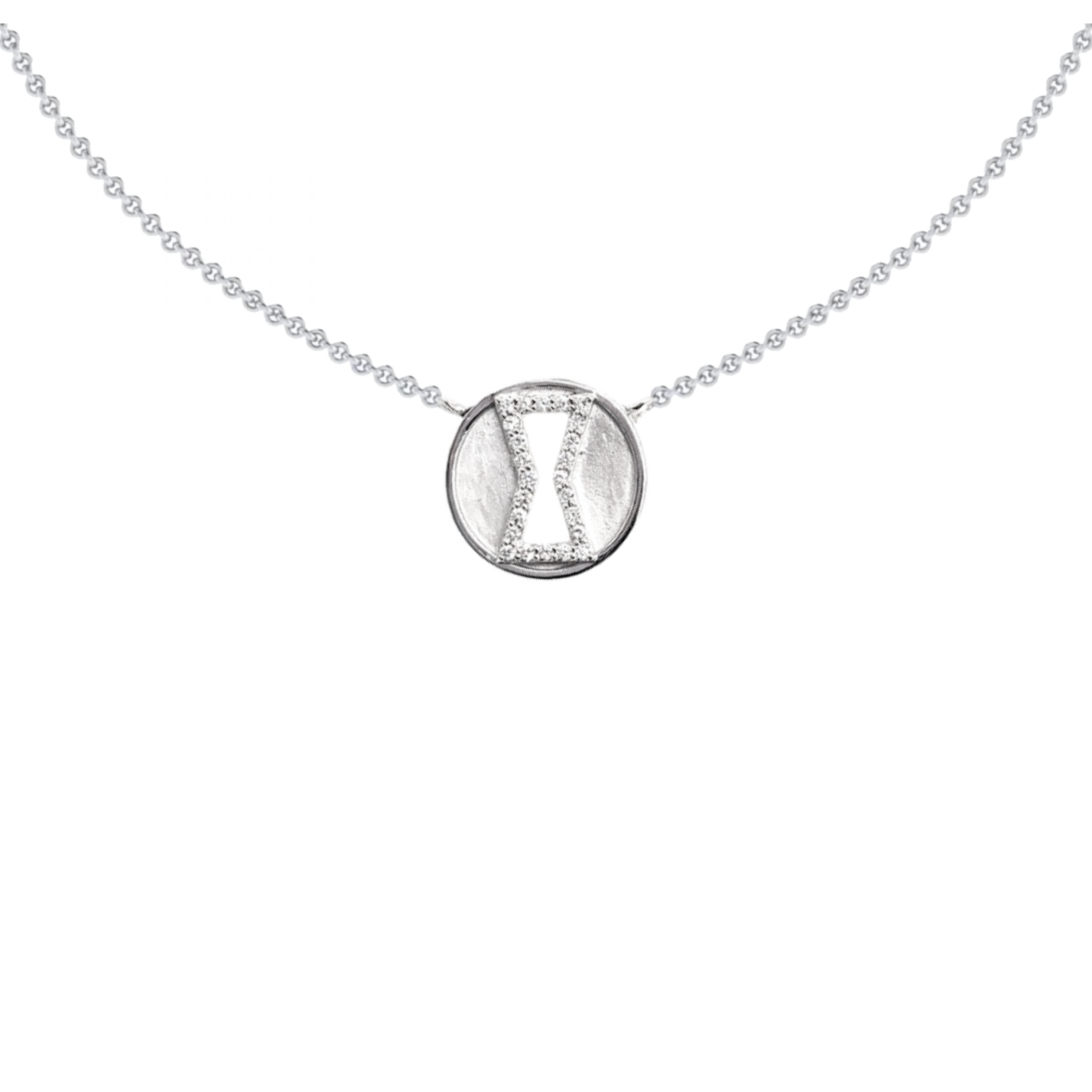 Marvel Black Widow Diamond Necklace, Silver