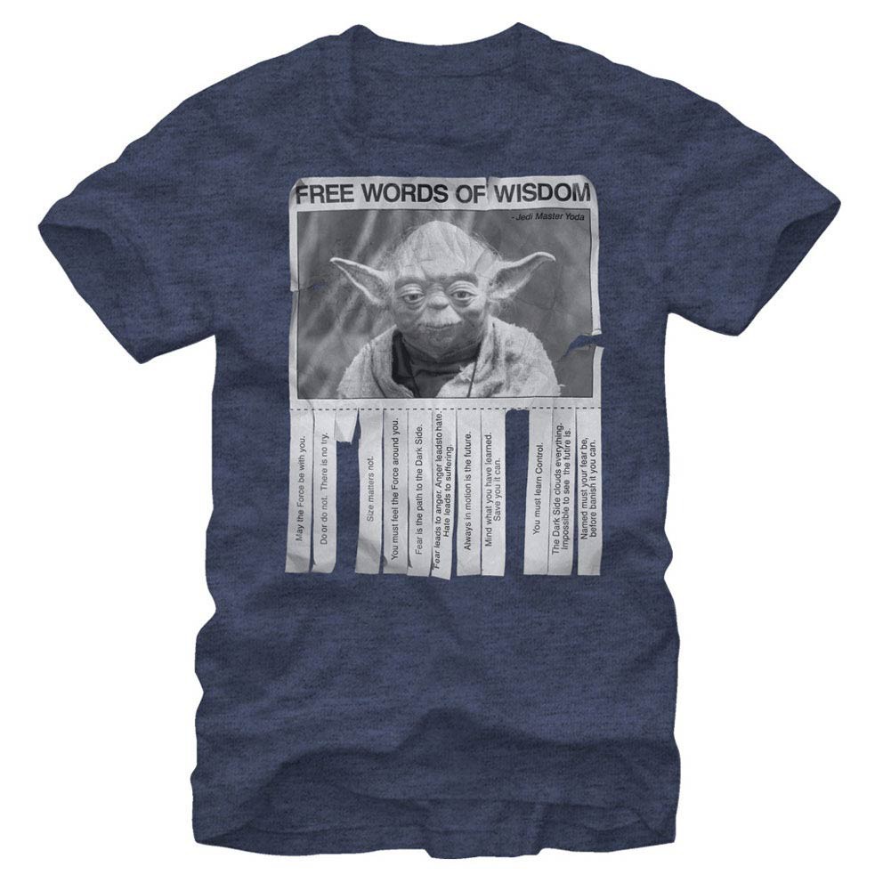 Star Wars Words of Wisdom Blue T-Shirt, Blue