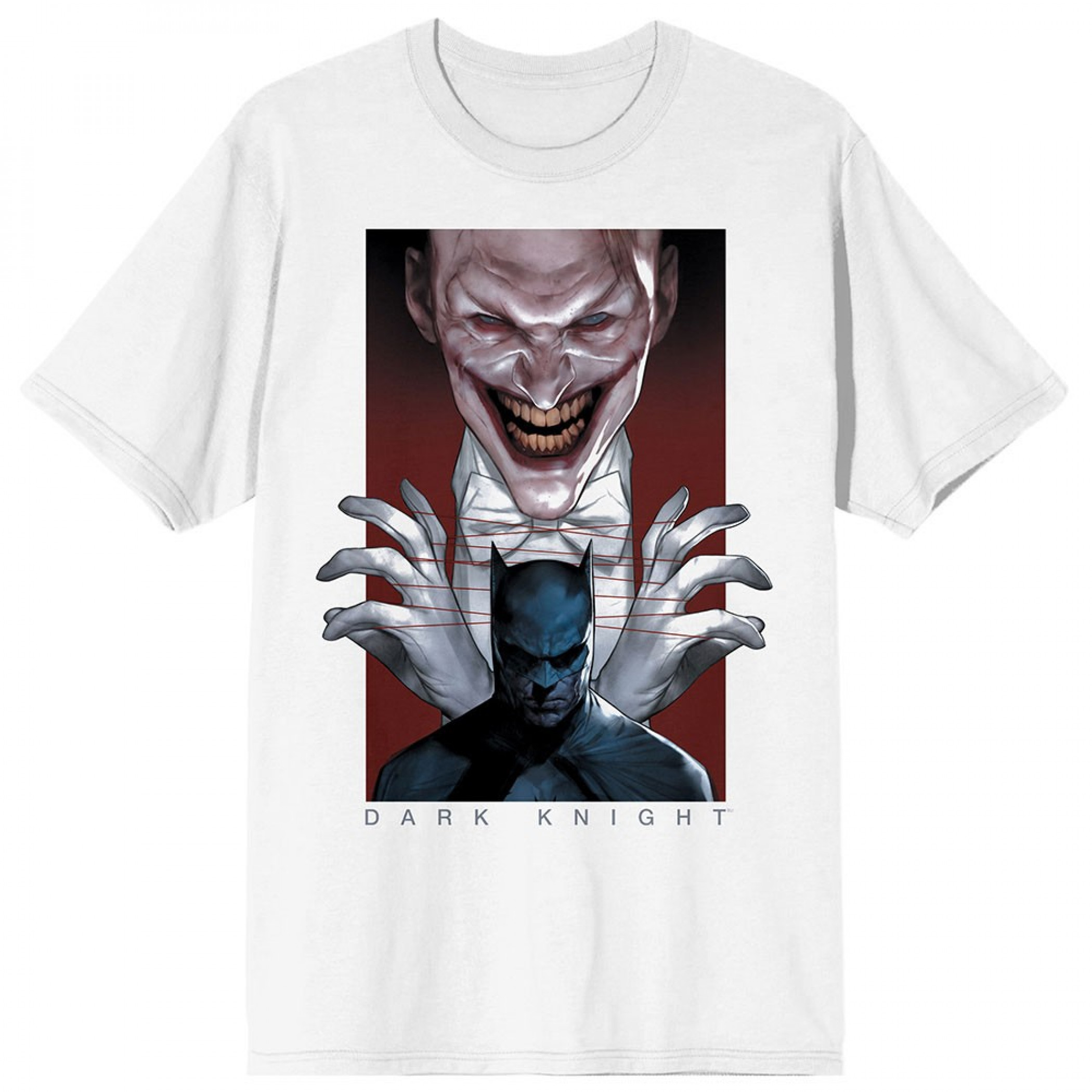 DC Comics Batman & The Joker Dark Knight T-Shirt, White