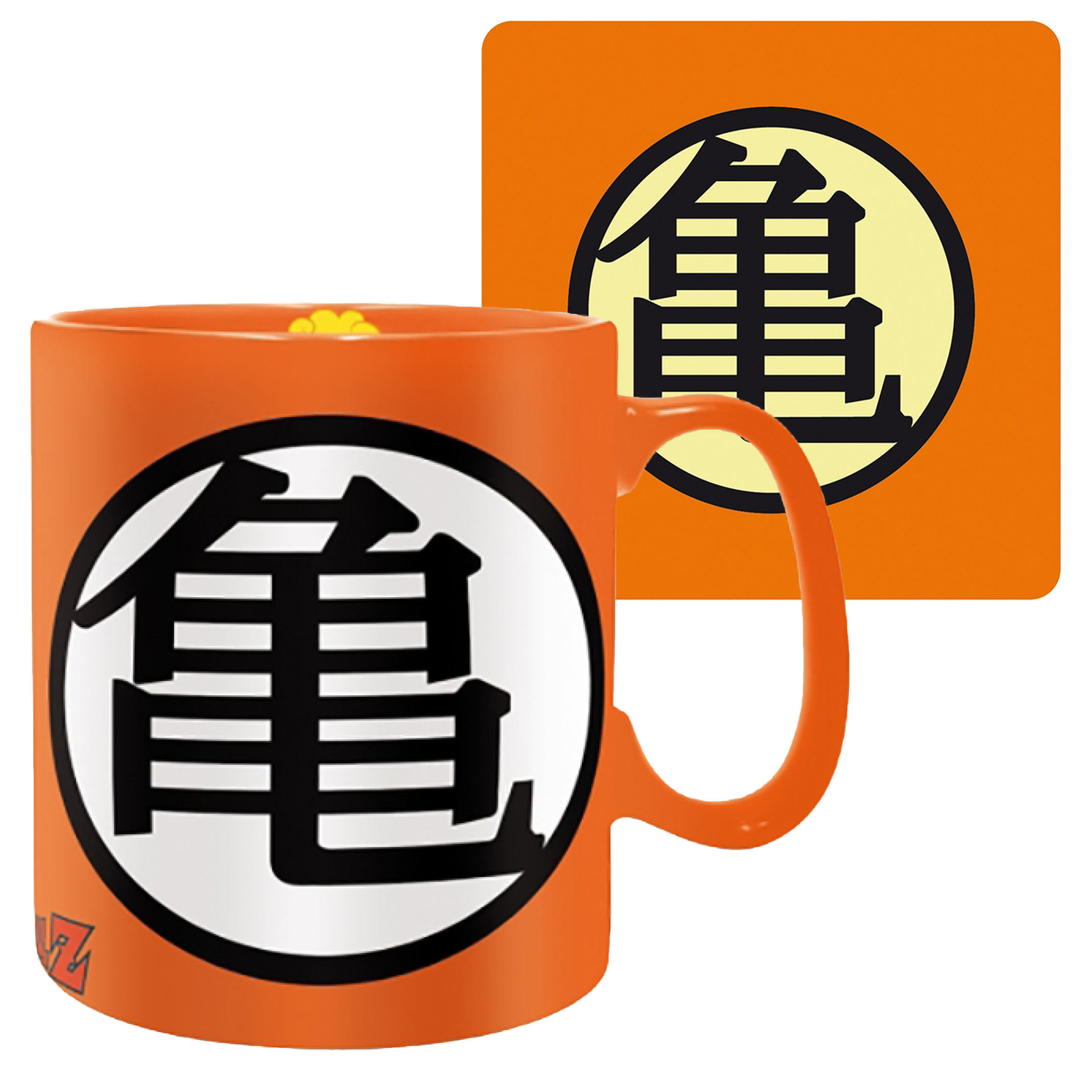 Dragon Ball Z Goku Symbol Mug and Coaster Set, Orange