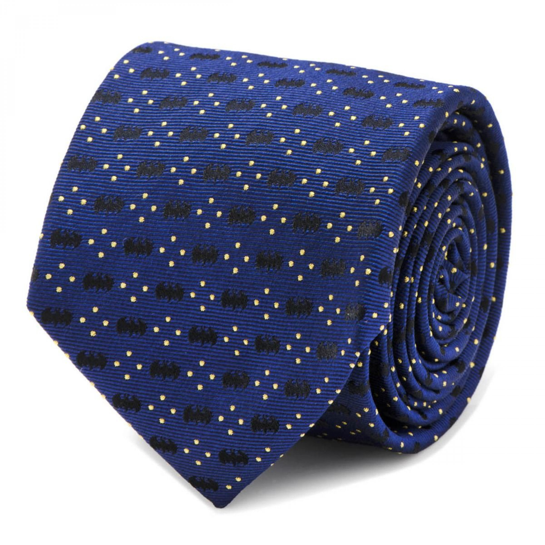 Batman Icon Diamond Dot Silk Tie, Blue