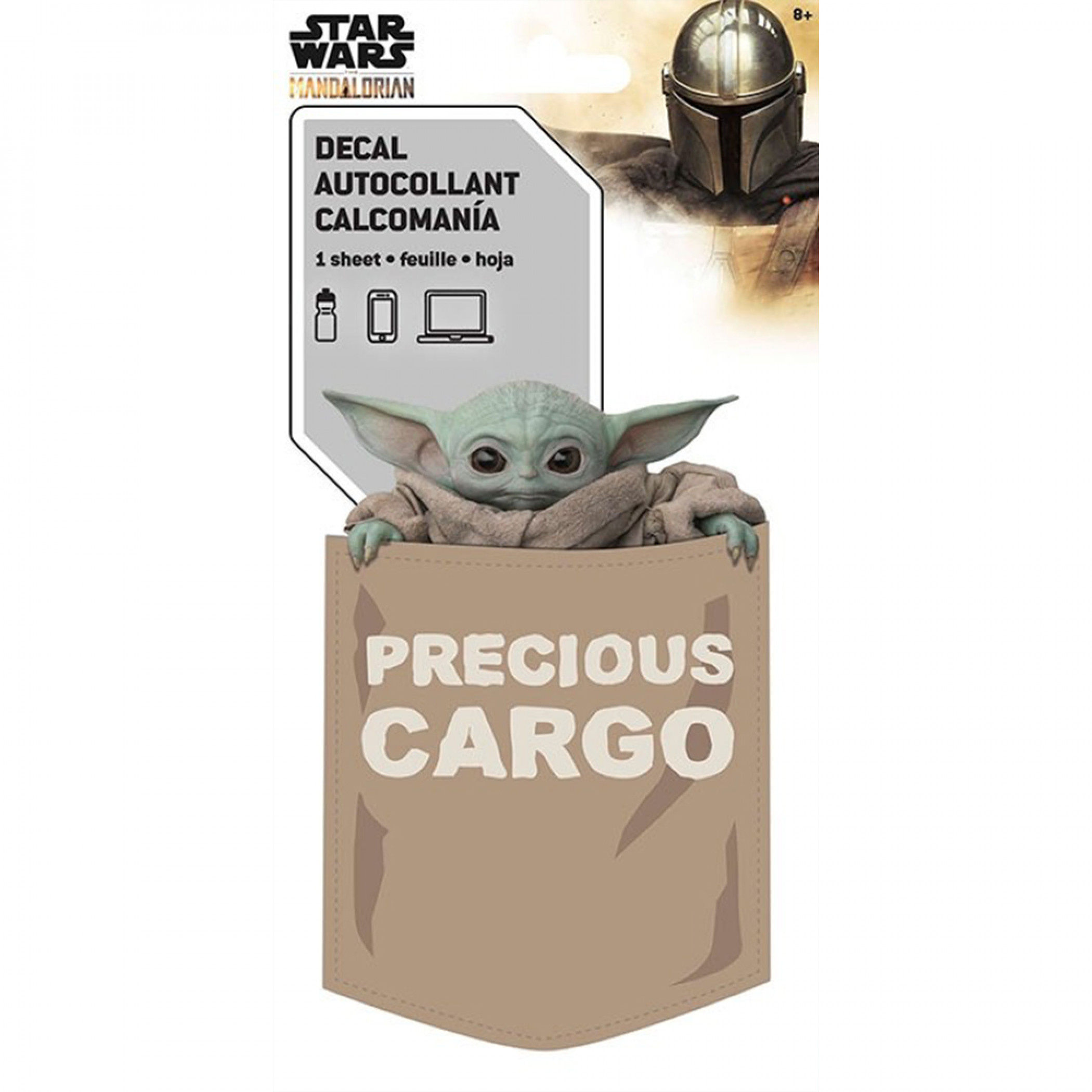 Star Wars The Mandalorian Grogu The Child Precious Cargo Decal Sticker, Multi-Color