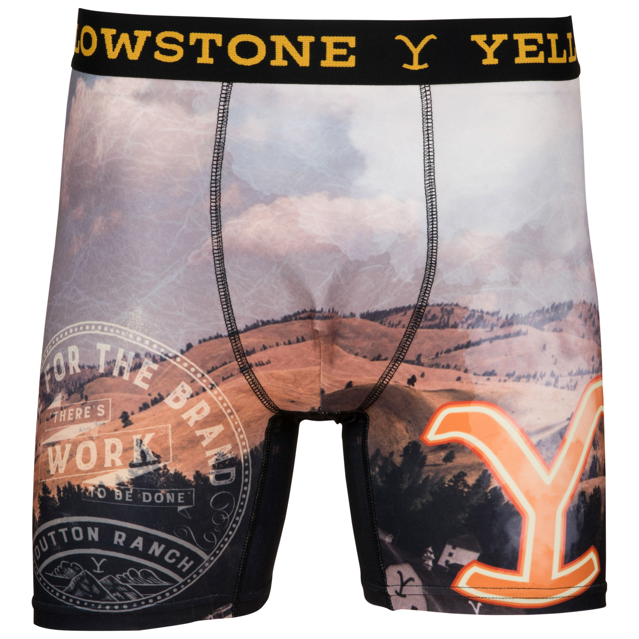 Yellowstone Smoking Landscape Boxer Briefs