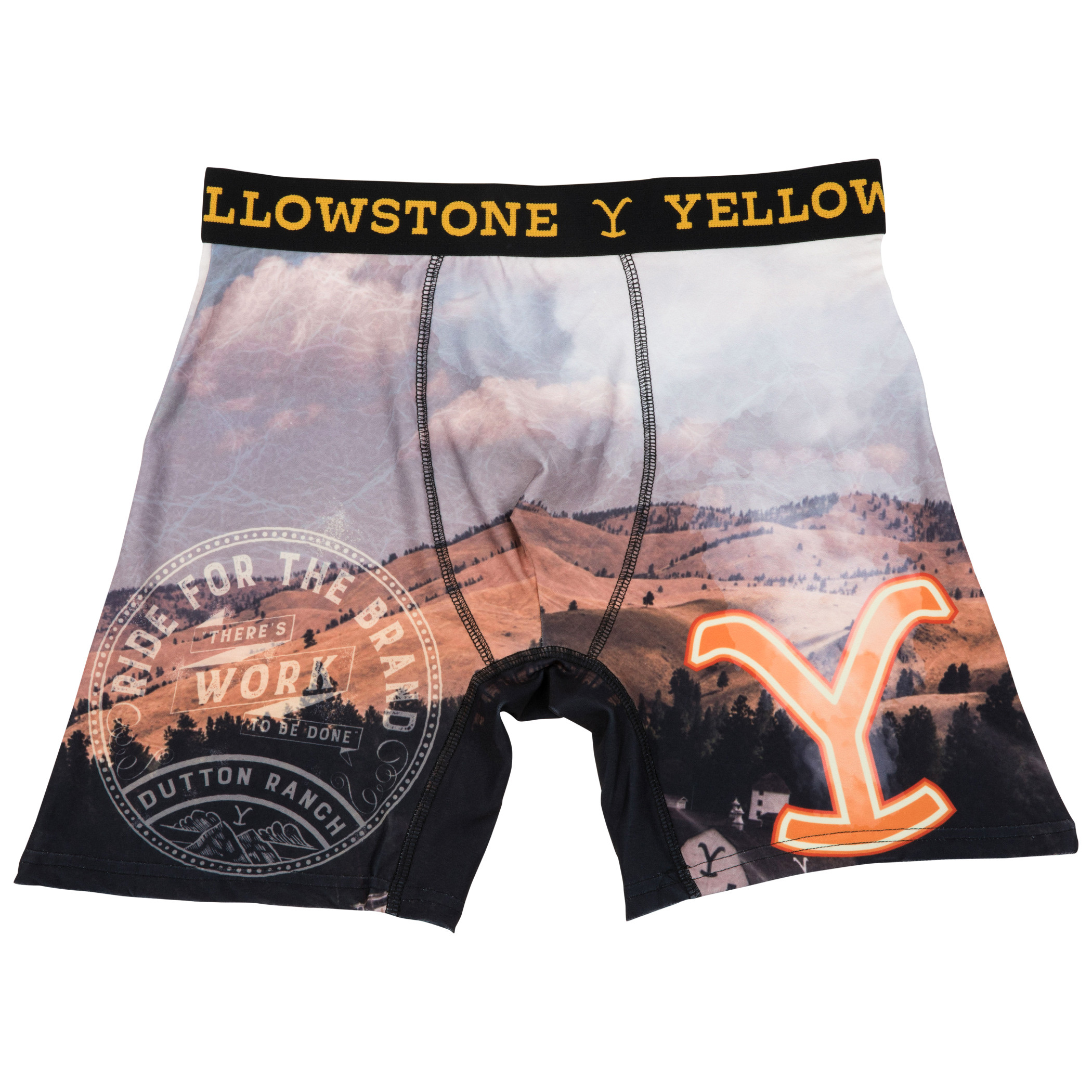 Yellowstone Smoking Landscape Boxer Briefs