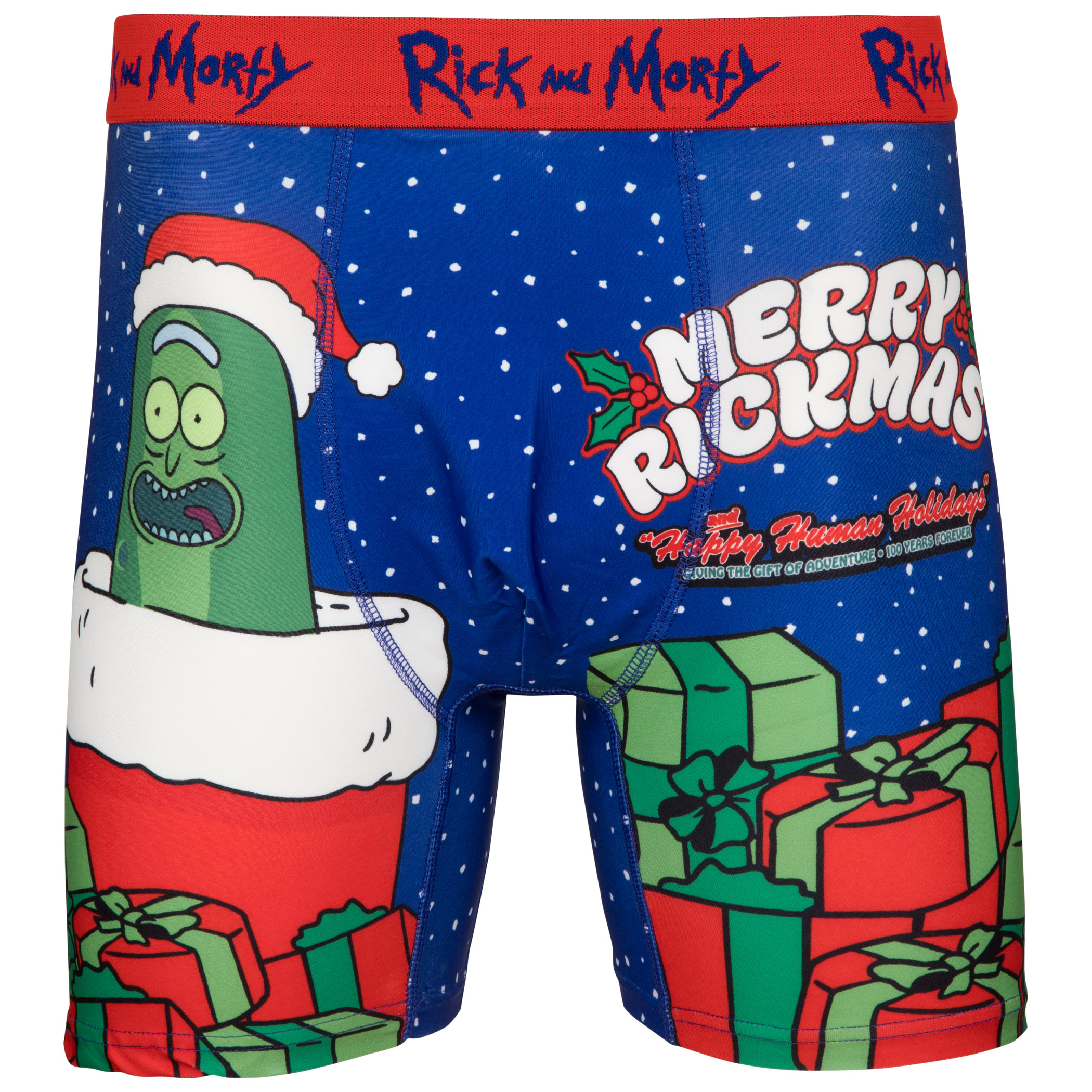 Rick And Morty Merry Pickle Rickmas Boxer Briefs, Multi-Color