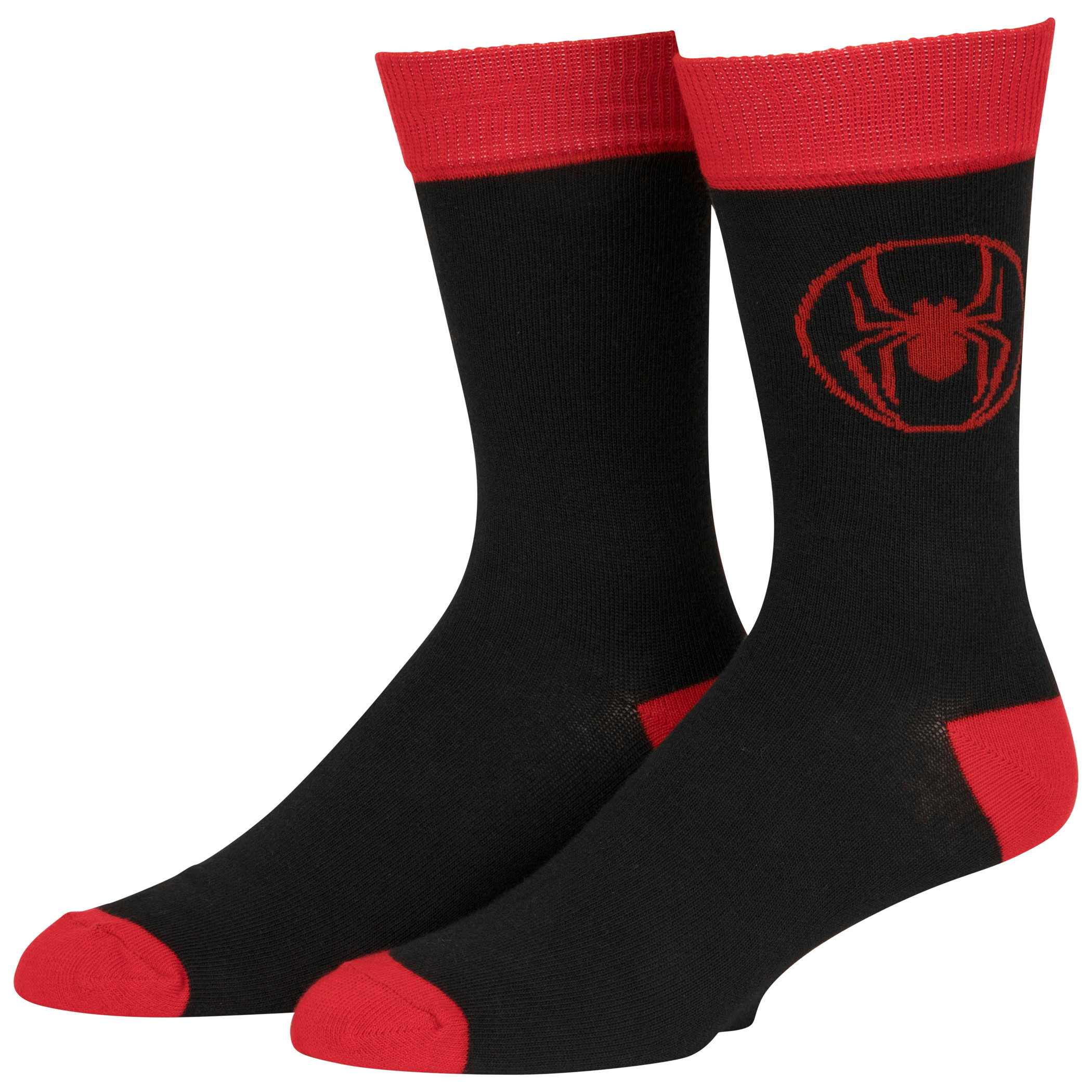 Miles Morales Spider-Verse Logo Crew Sock, Black
