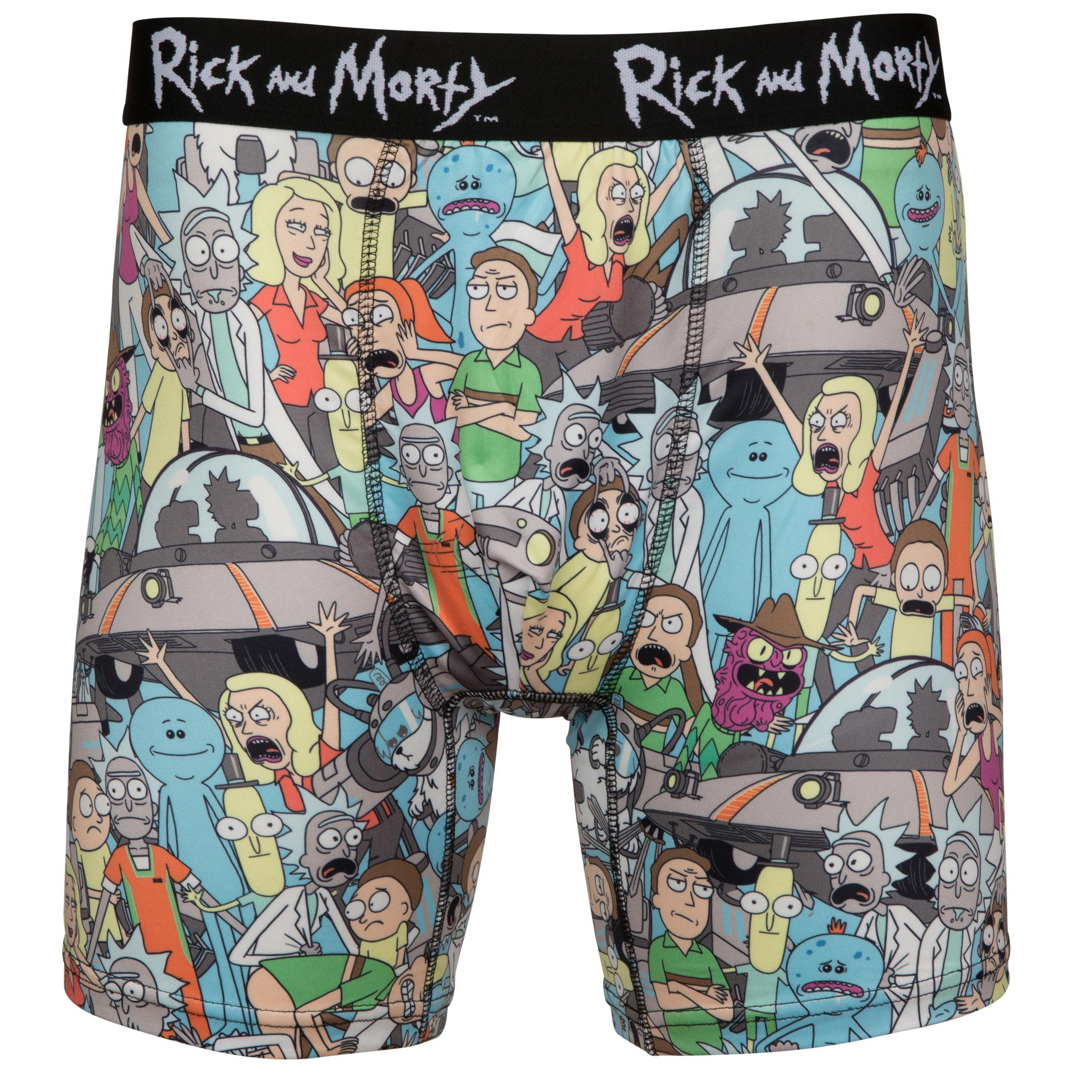 Rick and Morty Character Collage Boxer Briefs, Multi-Color