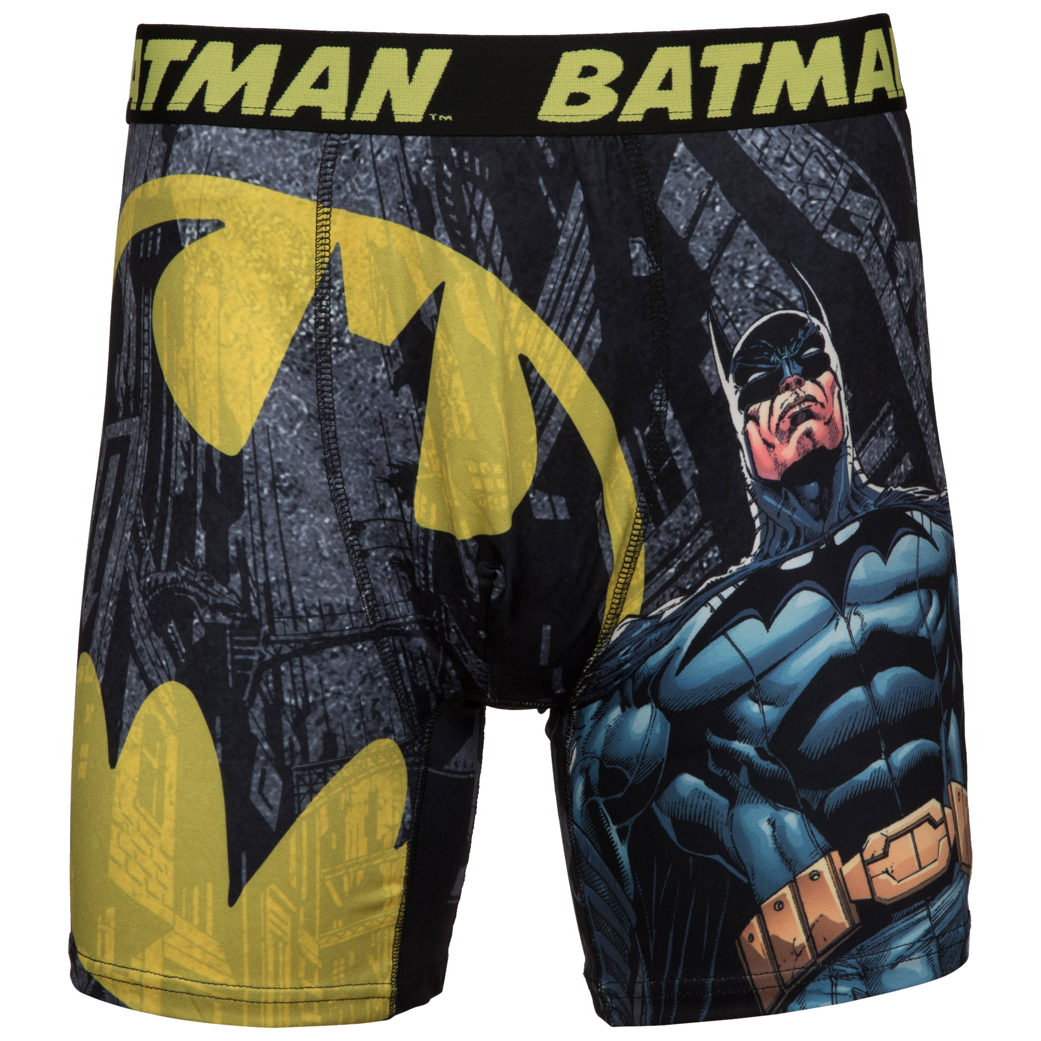Batman Distressed Bat Signal Boxer Briefs, Black