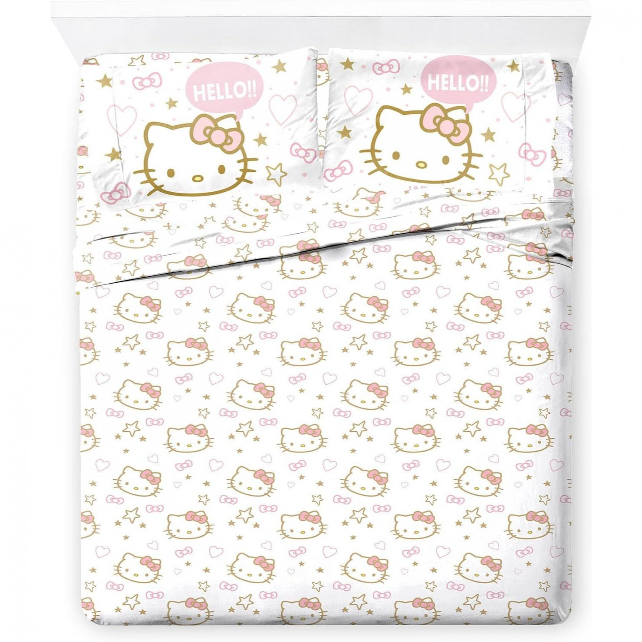 Hello Kitty Bright Stars Full Sheet Set, Pink