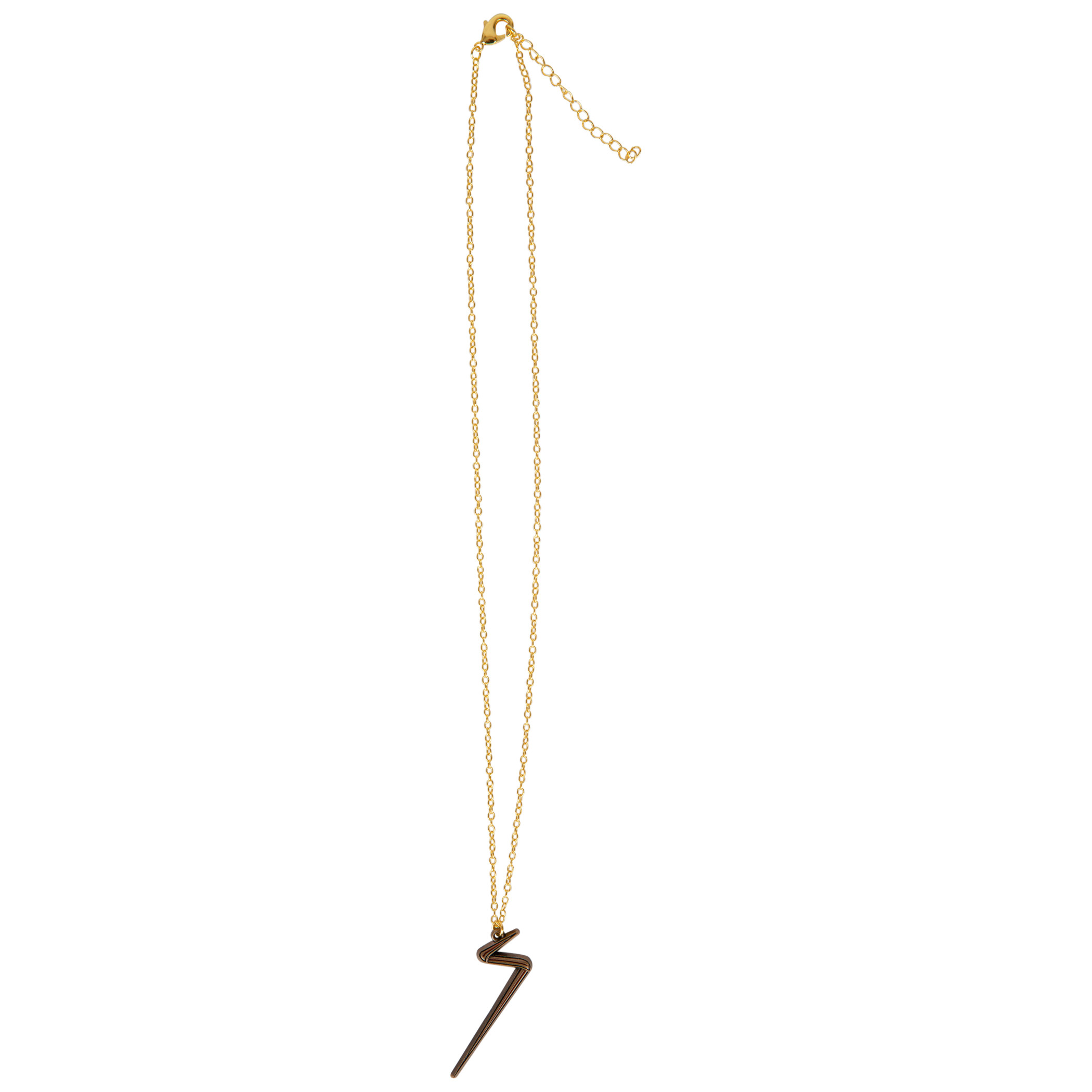Ms. Marvel Logo Pendant Necklace, Gold