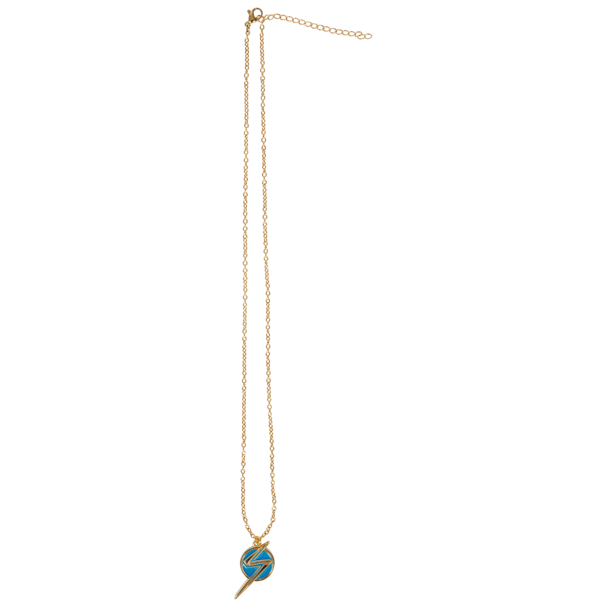 Ms. Marvel Enamel Logo Emblem Necklace, Gold