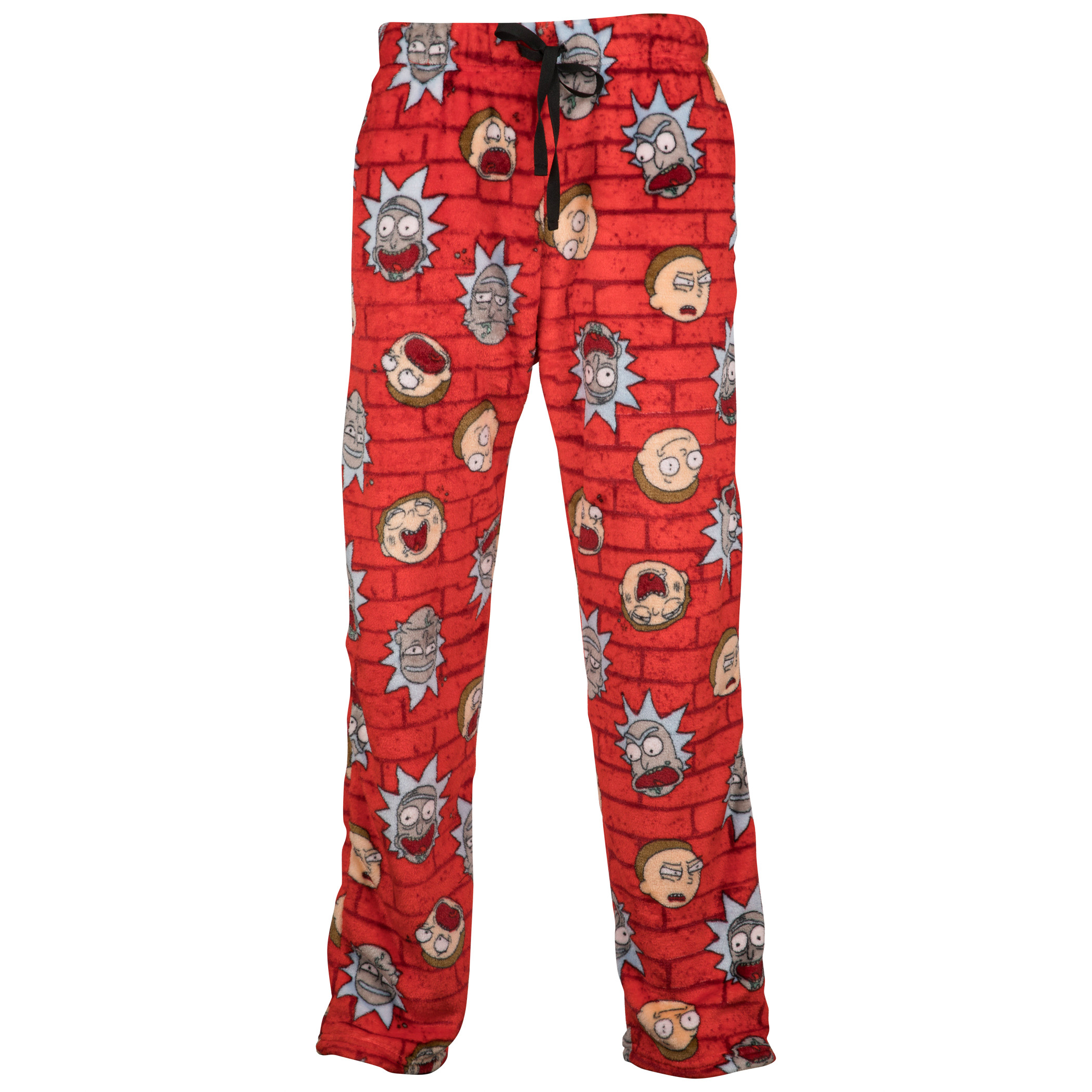 Rick And Morty Emotional Brick Wall Sleep Pants, Red