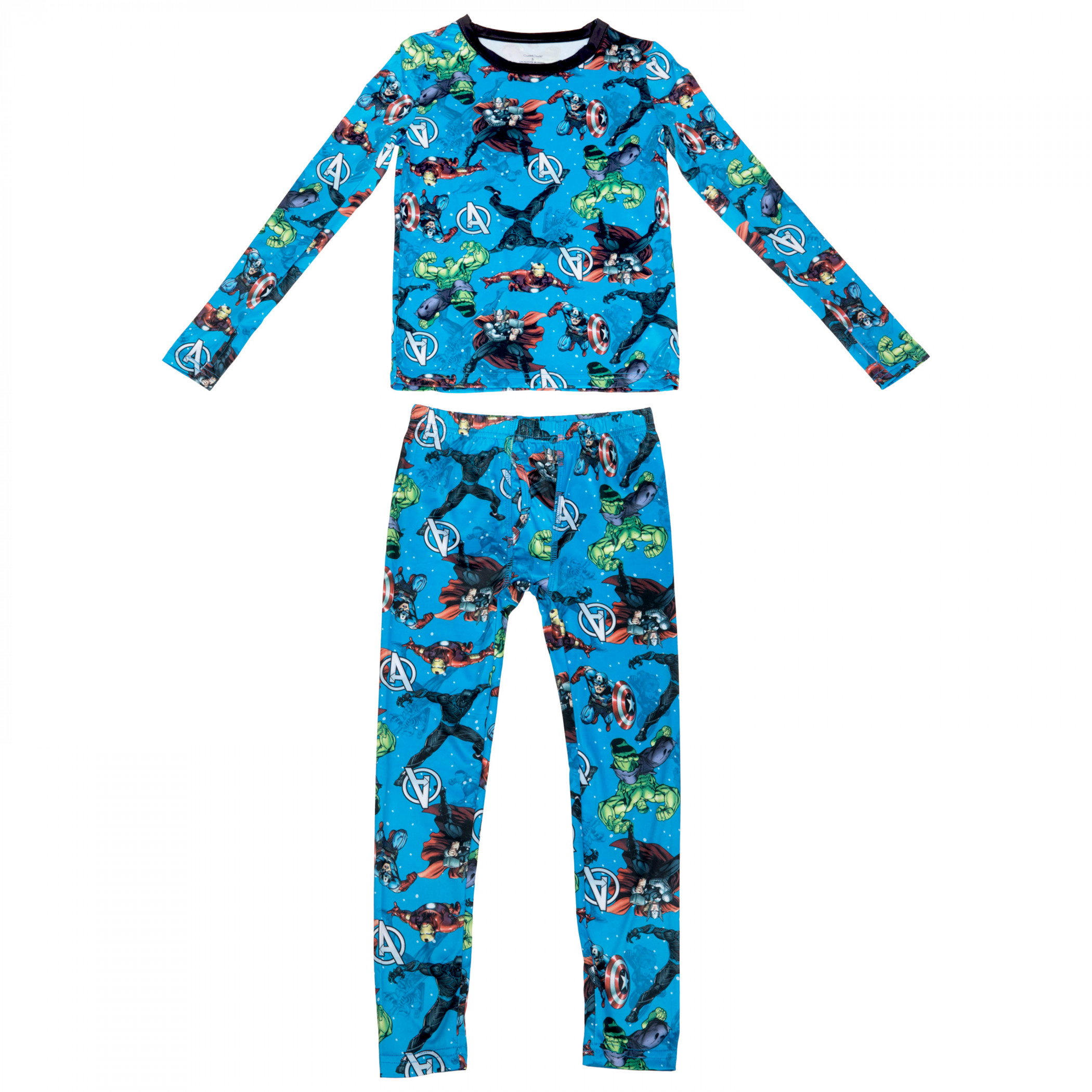 Marvel Comics The Avengers Mightiest Heroes Boys 2-Piece Pajama Set, Blue
