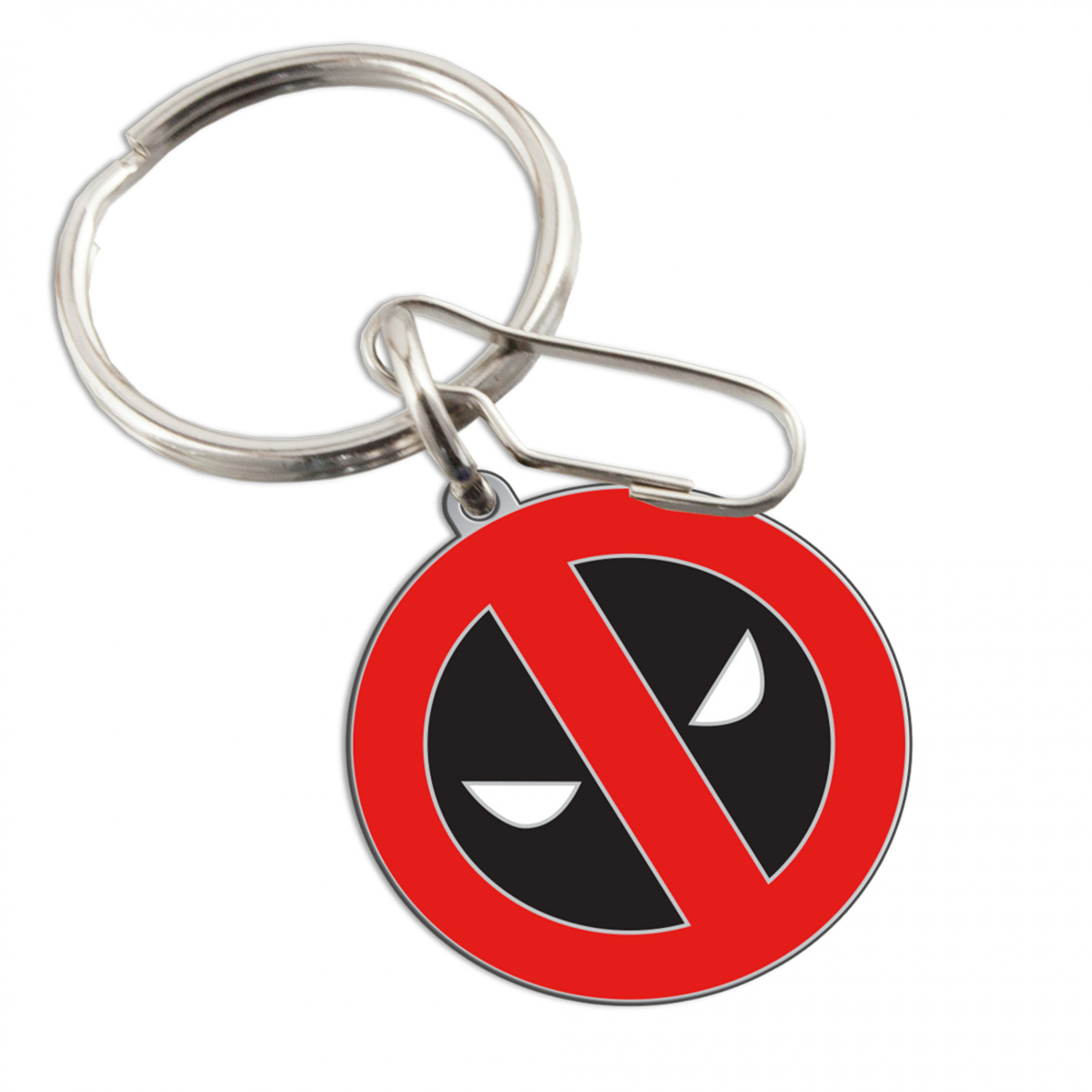 Marvel Comics Deadpool Logo Enamel Keychain, Red
