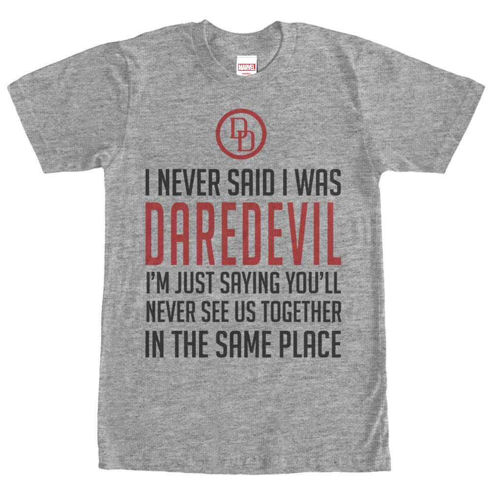 Daredevil Never Said -Gray Mens T-Shirt, Grey