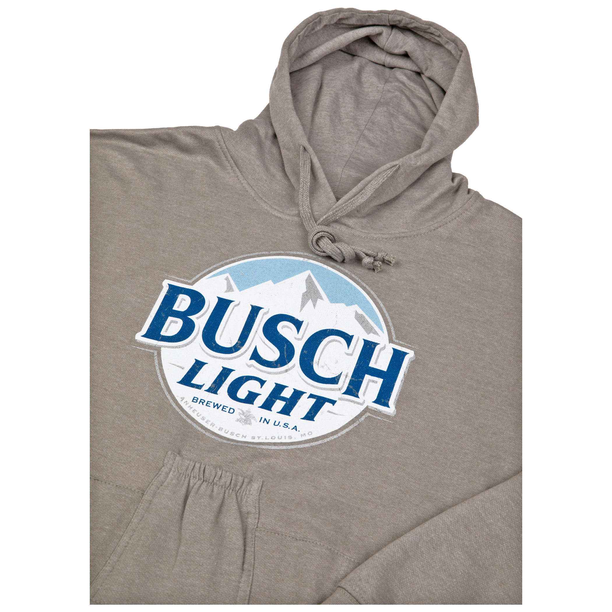 Busch Light Round Logo Beer Pouch Hoodie