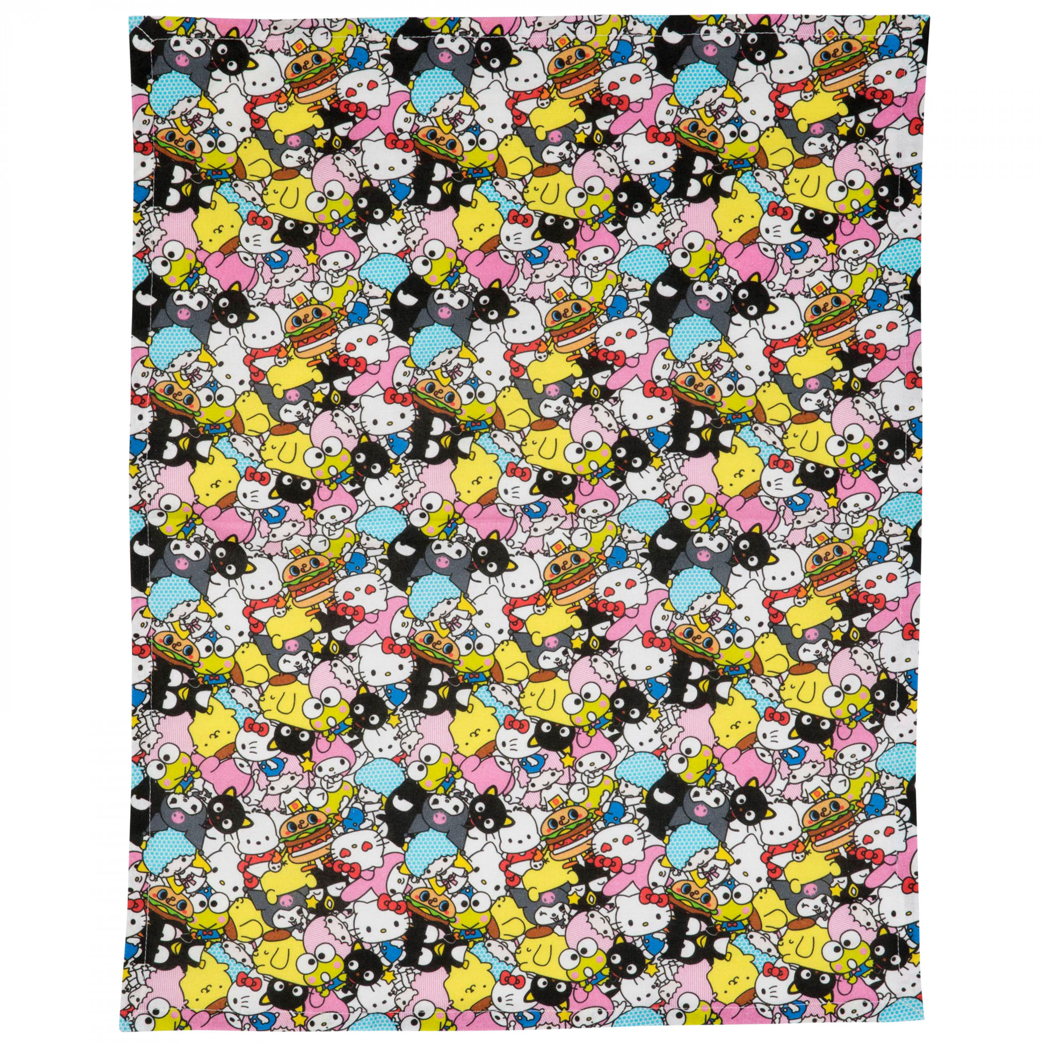 Sanrio Hello Kitty and Friends Collage Tea Towel, Multi-Color