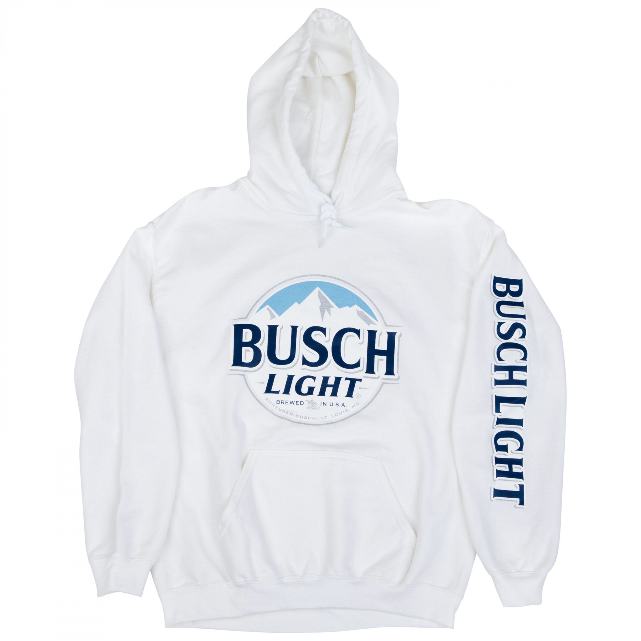 Busch Light Beer Logo White Colorway Hoodie | Brew-Shirts.com