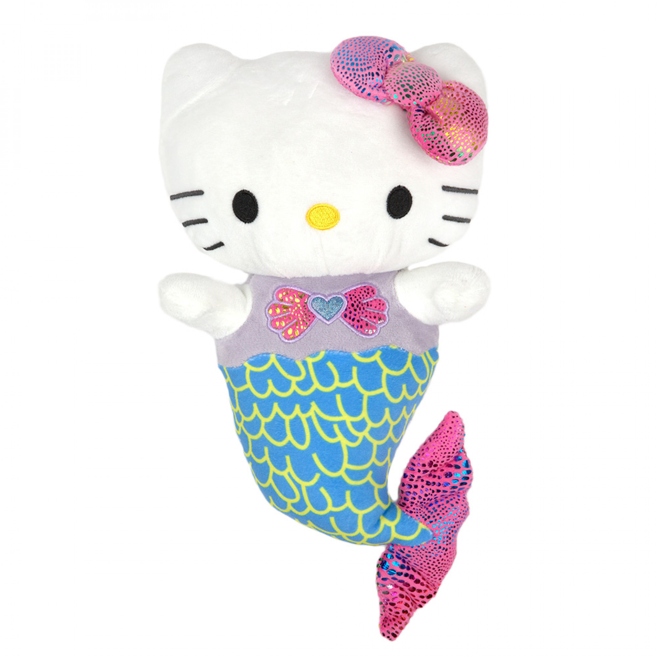 Hello Kitty 12 Inch Mermaid Plush Figurine, White