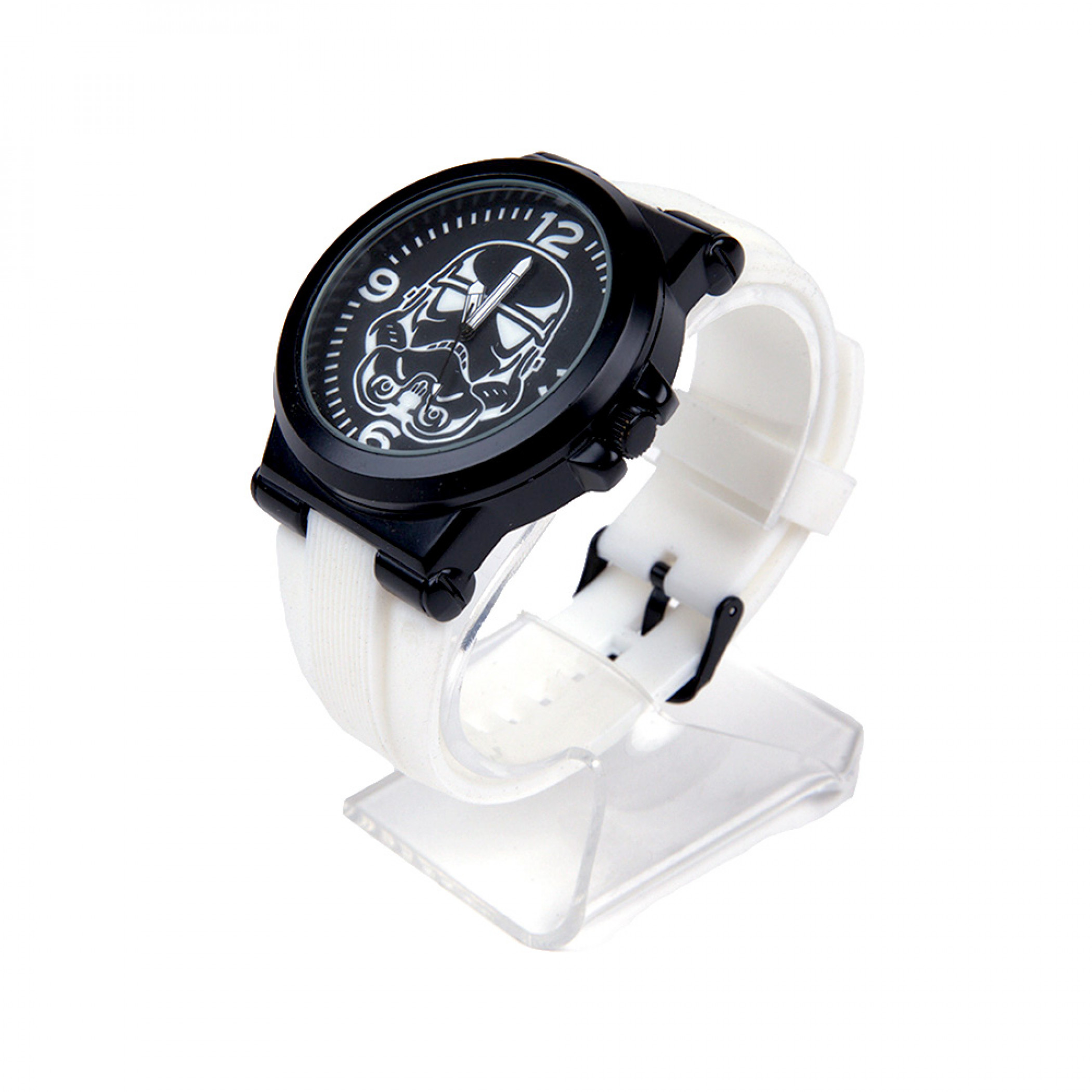 Star Wars Dark Stormtrooper Watch with Rubber Straps, Multi-Color