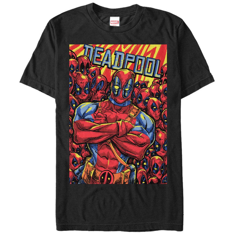 Deadpool Pool Black Mens T-Shirt, Black