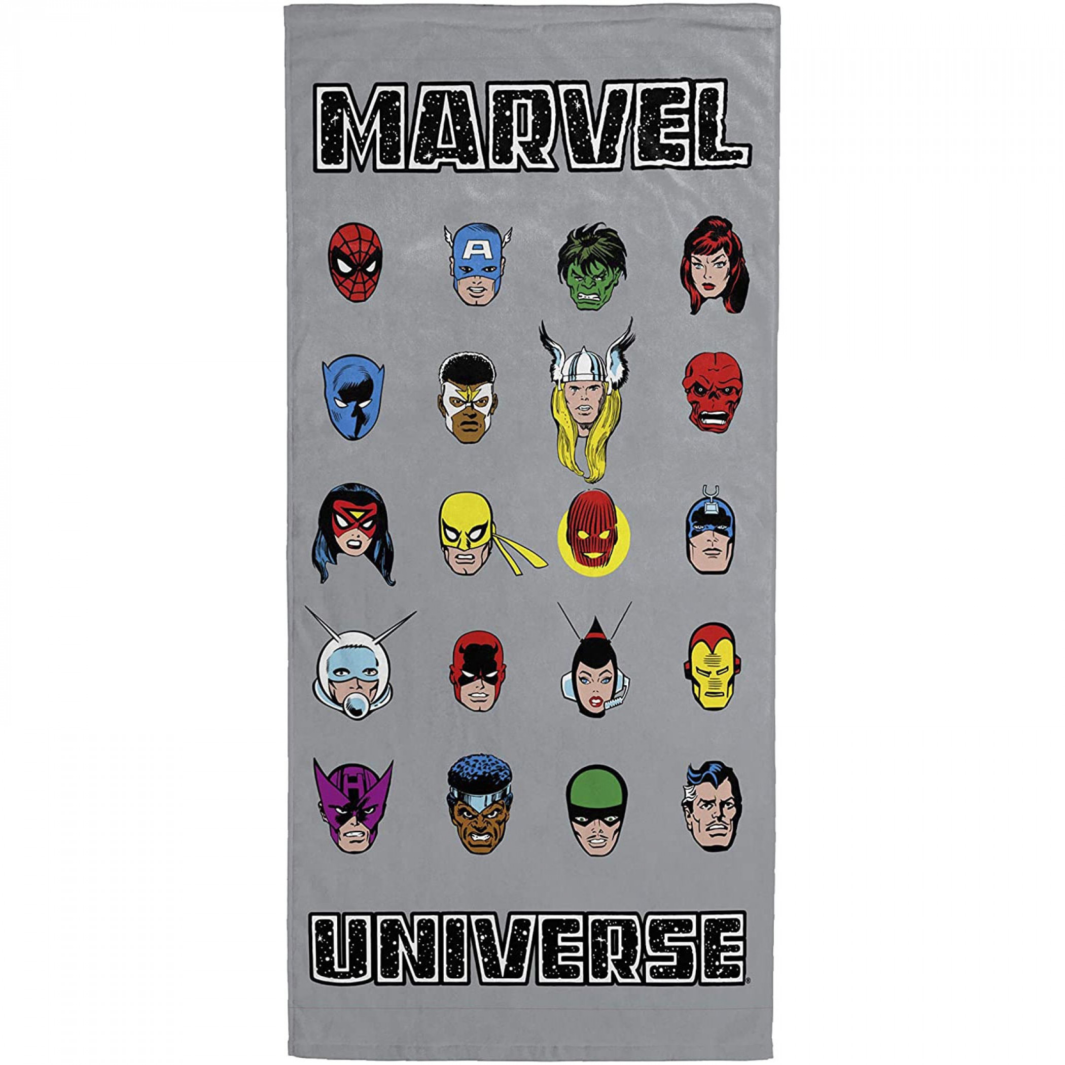 Marvel Universe 80th Anniversary Beach Towel, Grey