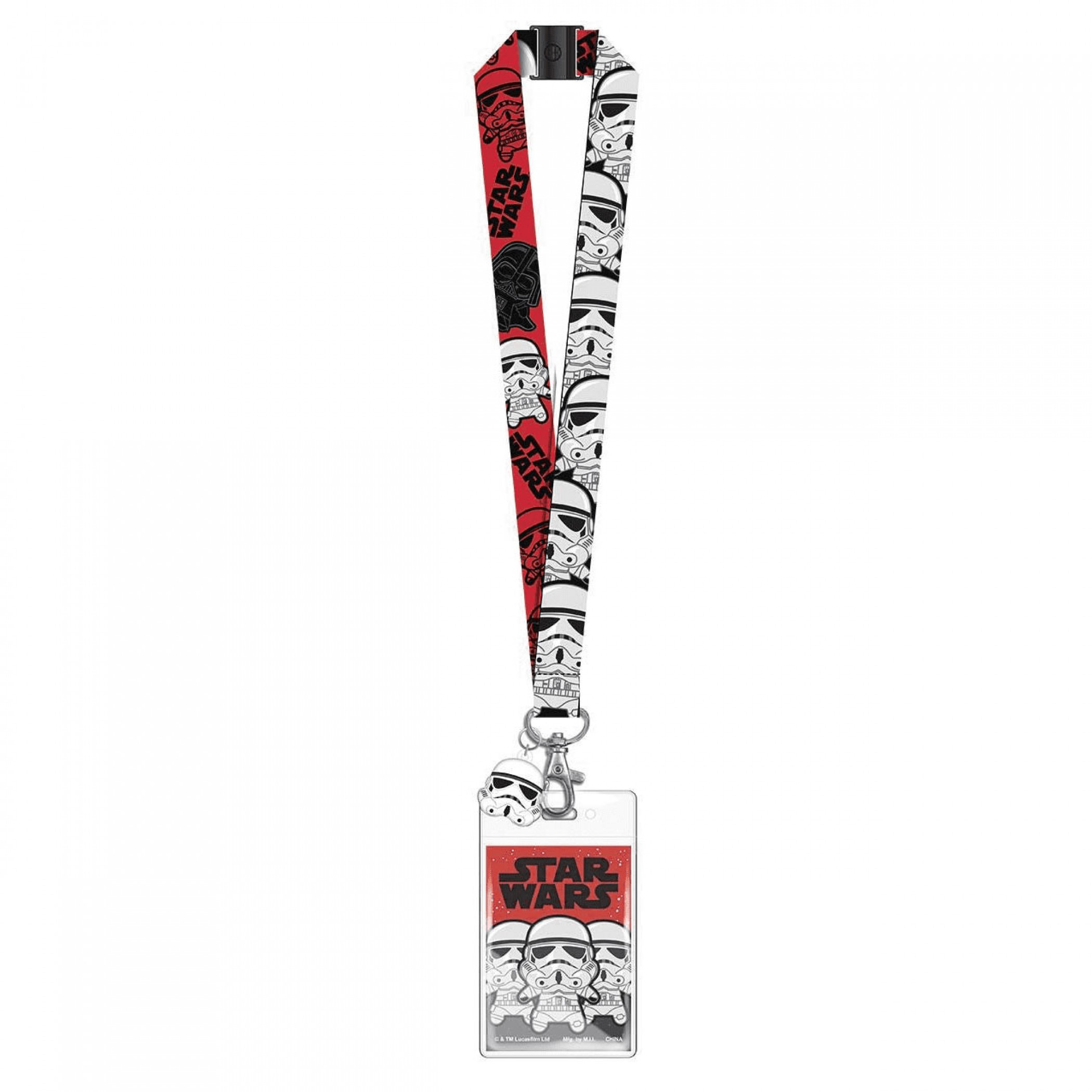 Star Wars Stormtroopers Lanyard with ID Badge Holder, Multi-Color