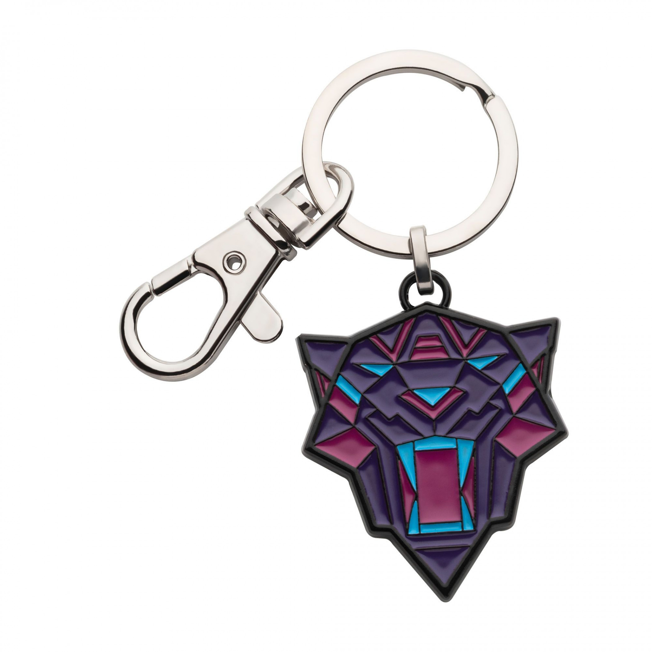 Black Panther Purple Logo Keychain, Purple