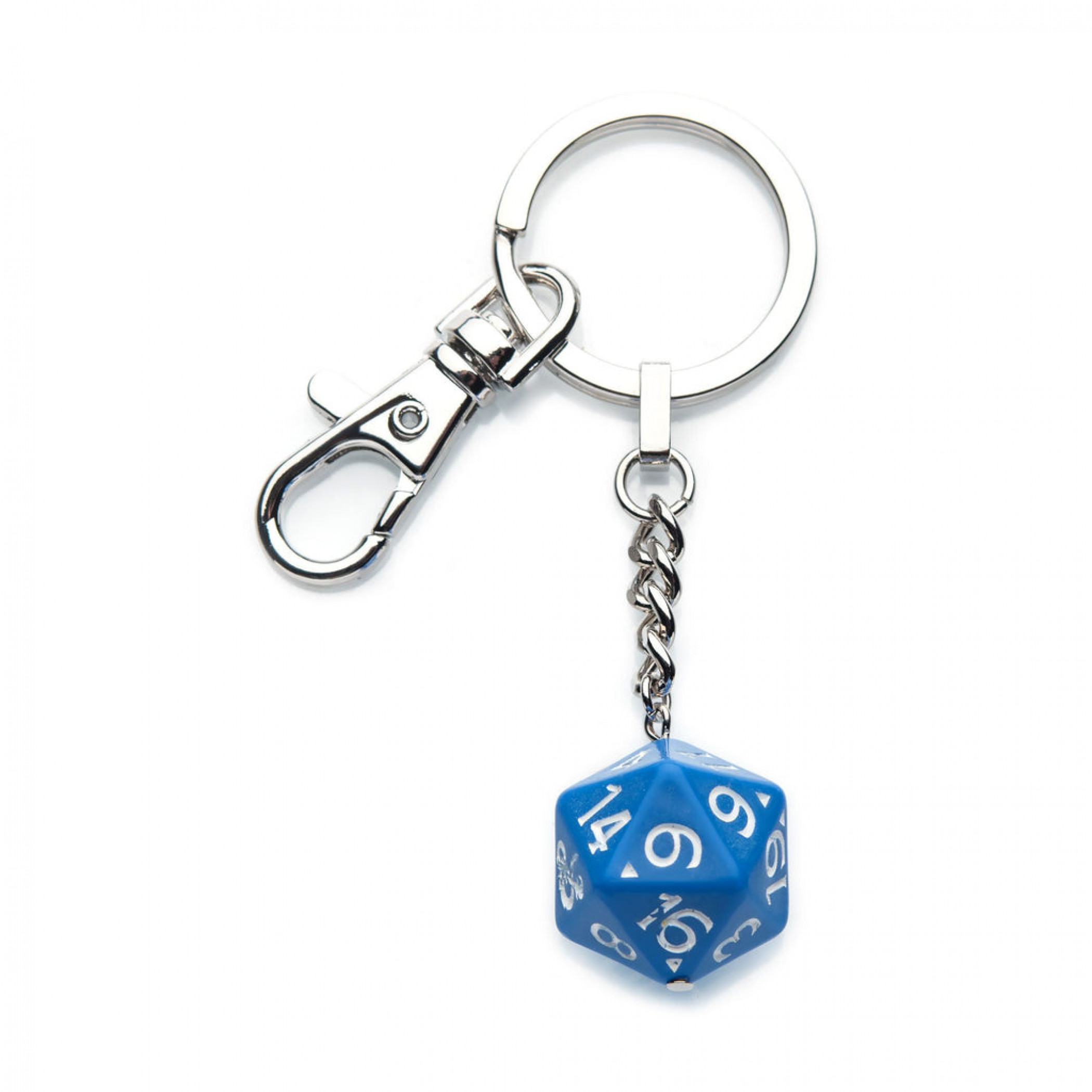 Dungeons & Dragons Classic D20 Steel Keychain, Blue