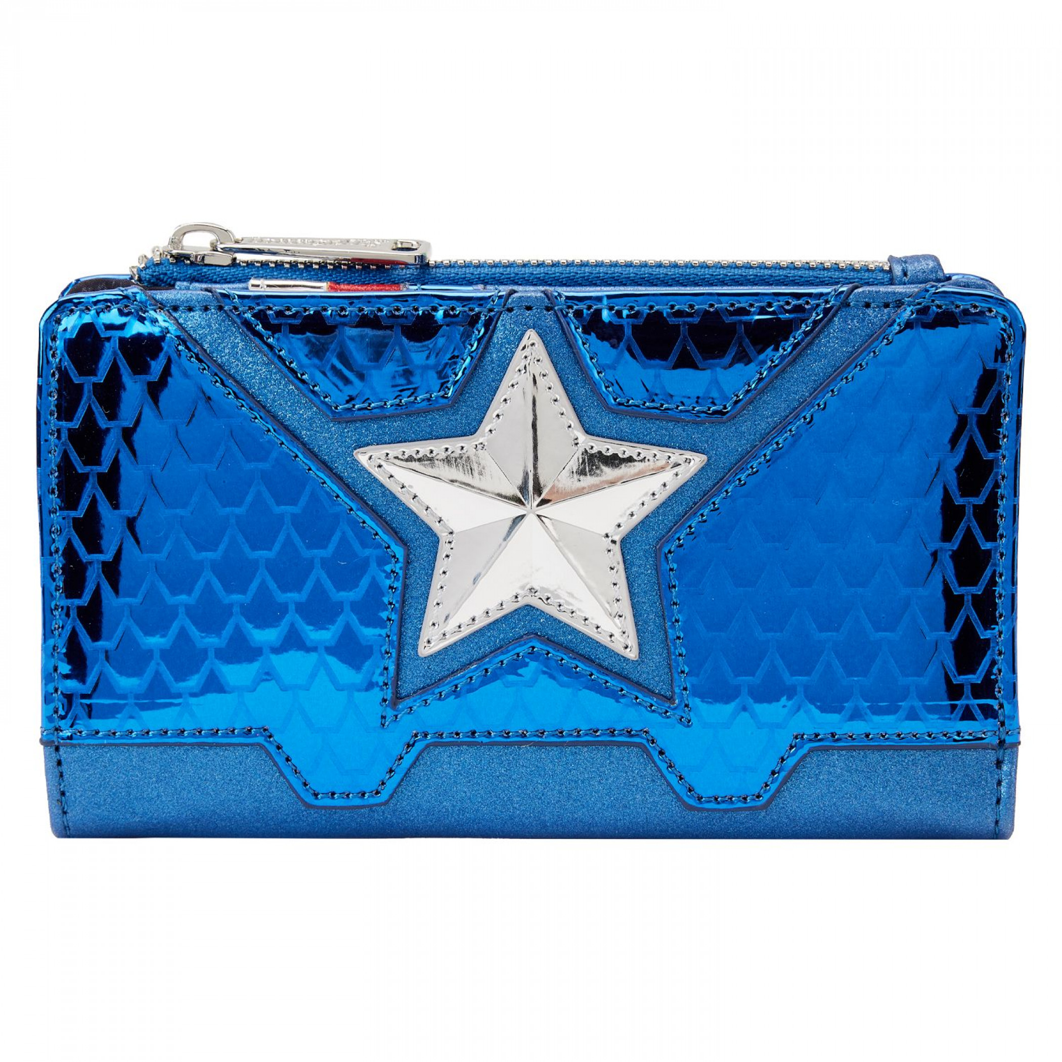 Captain America Cosplay Zip Around Wallet by Loungefly, Multi-Color
