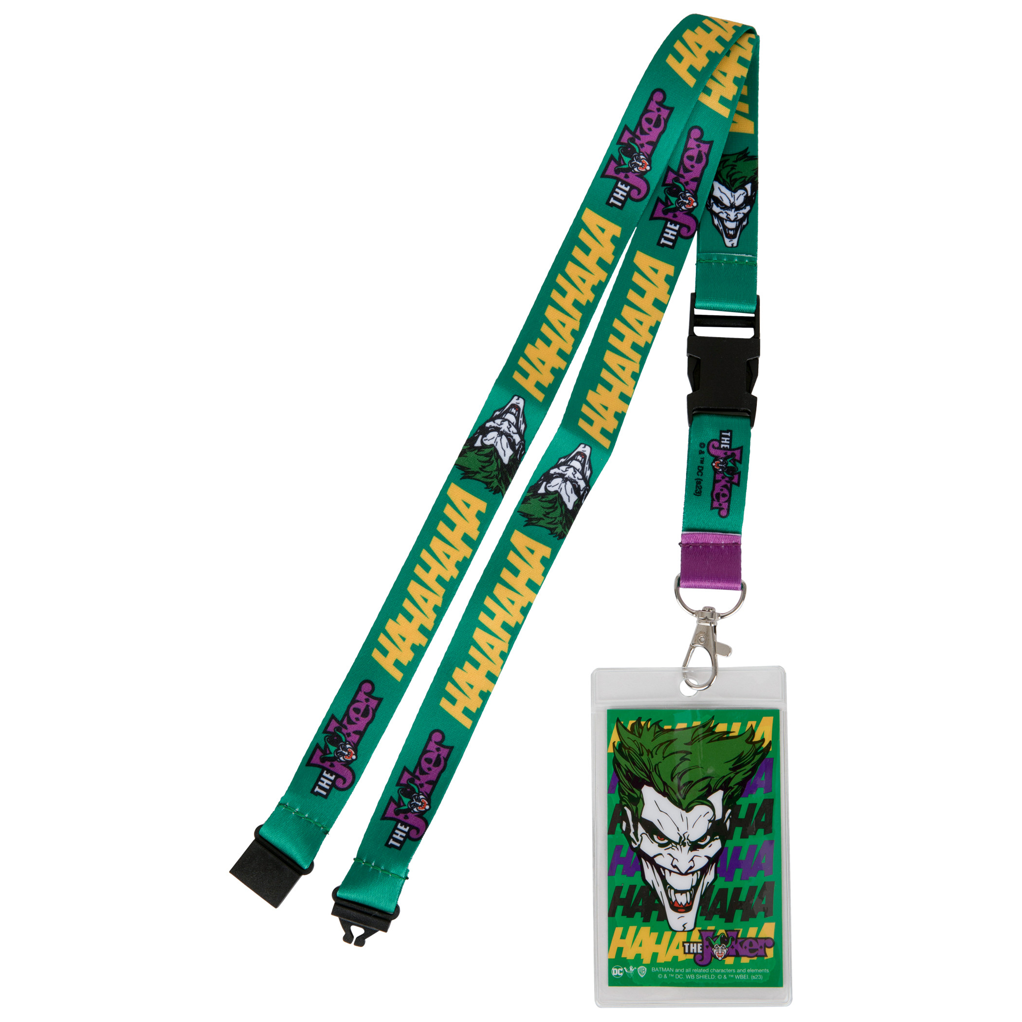 Joker HaHa Lanyard with ID Holder, Green
