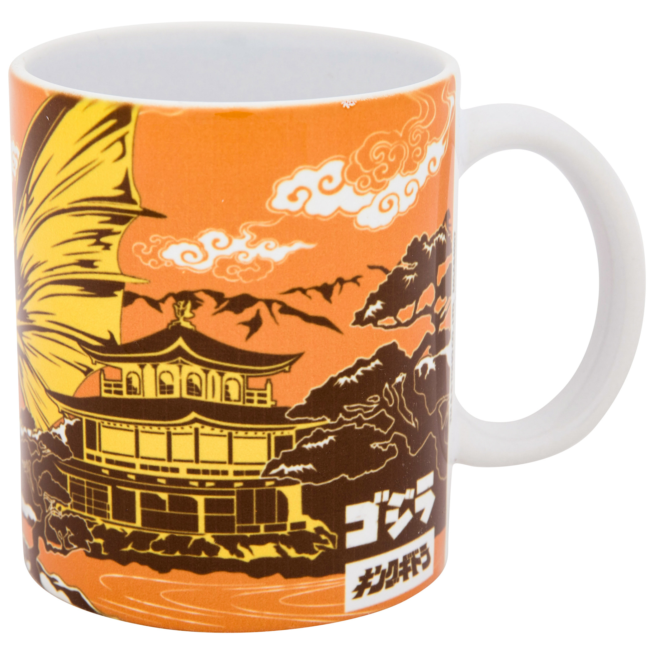 Godzilla Ghidorah 11 oz. Ceramic Mug, Orange