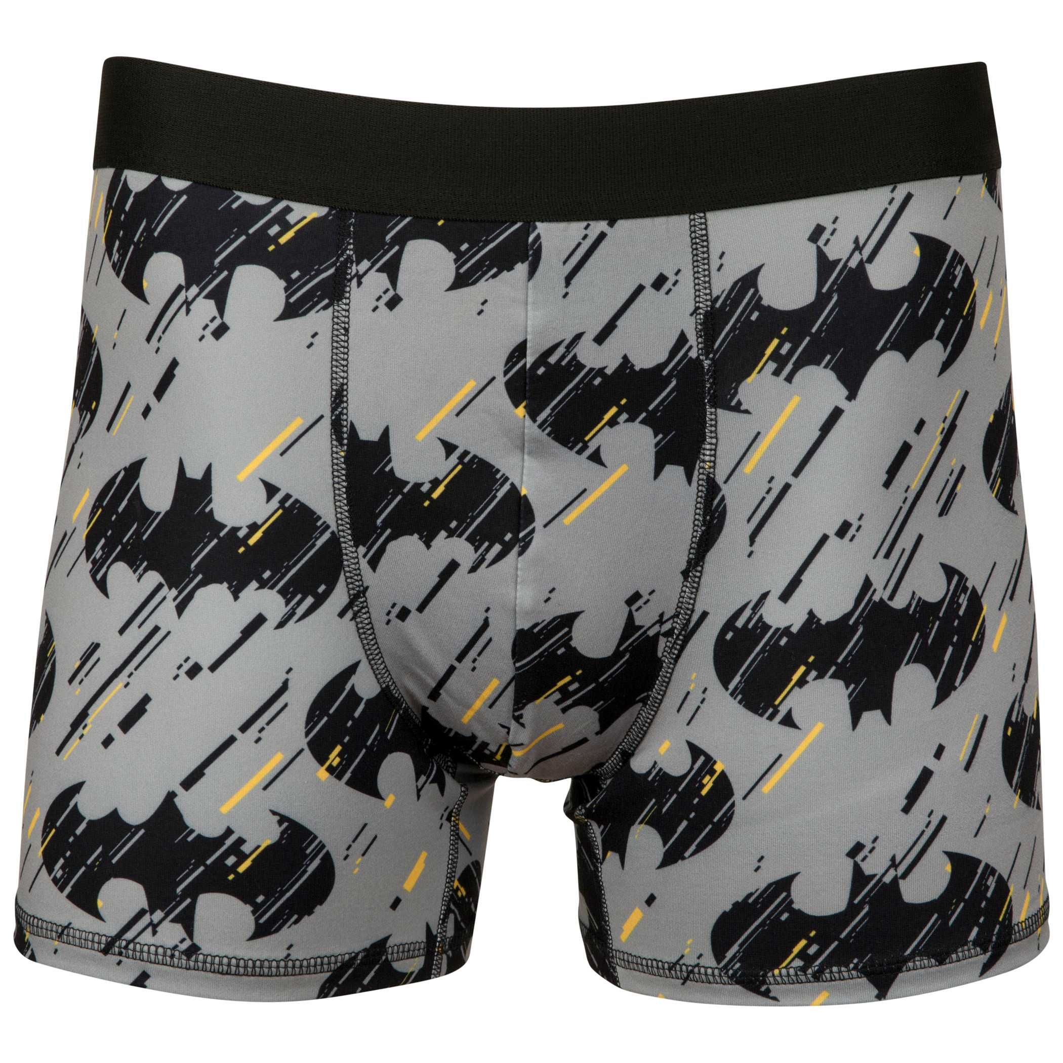 Batman Logo Dark and Stormy All Over Underwear Boxer Briefs, Grey