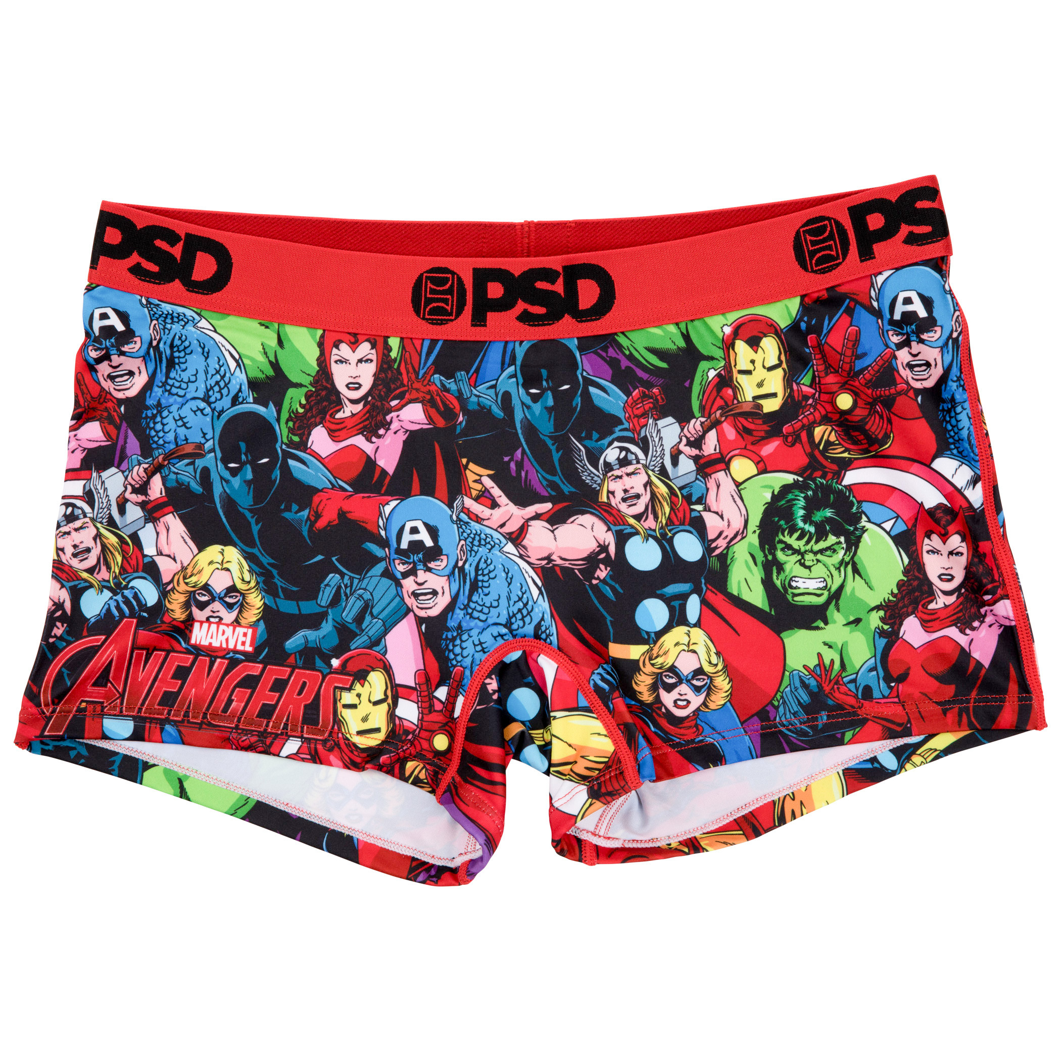 Avengers Heroes Collage PSD Boyshorts Underwear, Multi-Color