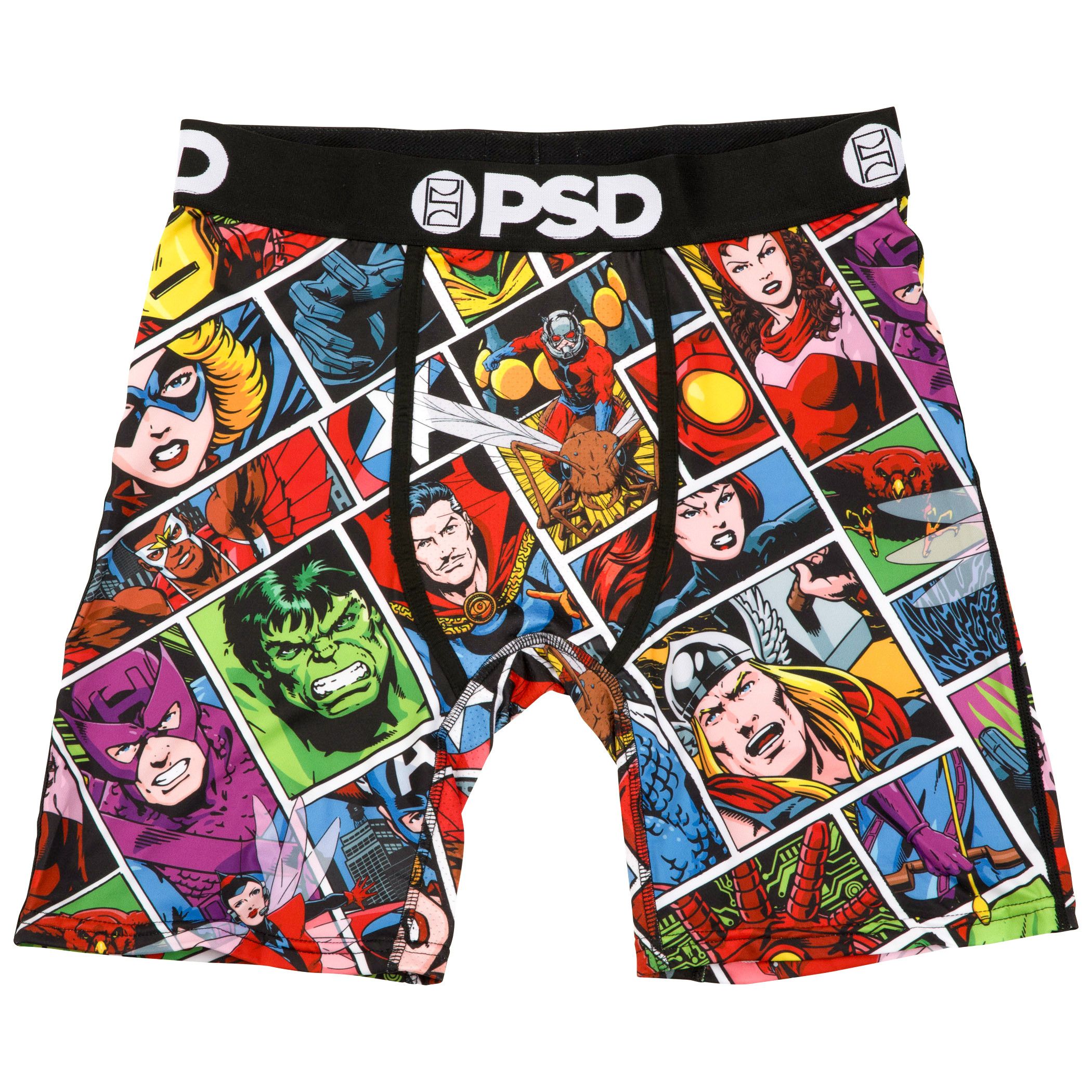 Avengers Heroes Panels PSD Boxer Briefs, Multi-Color