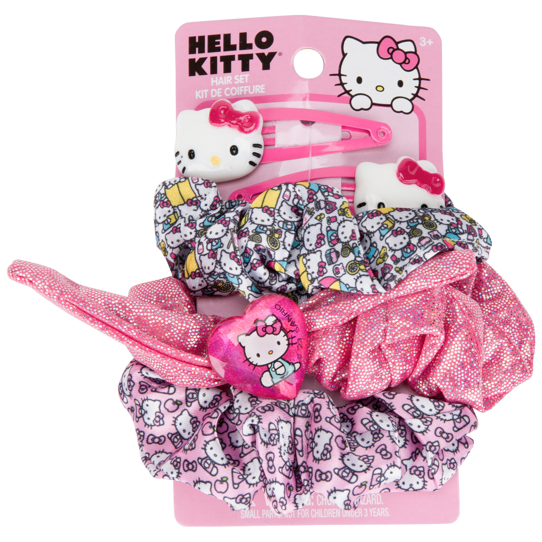 Hello Kitty Scrunchie and Hair Clip Set, Pink